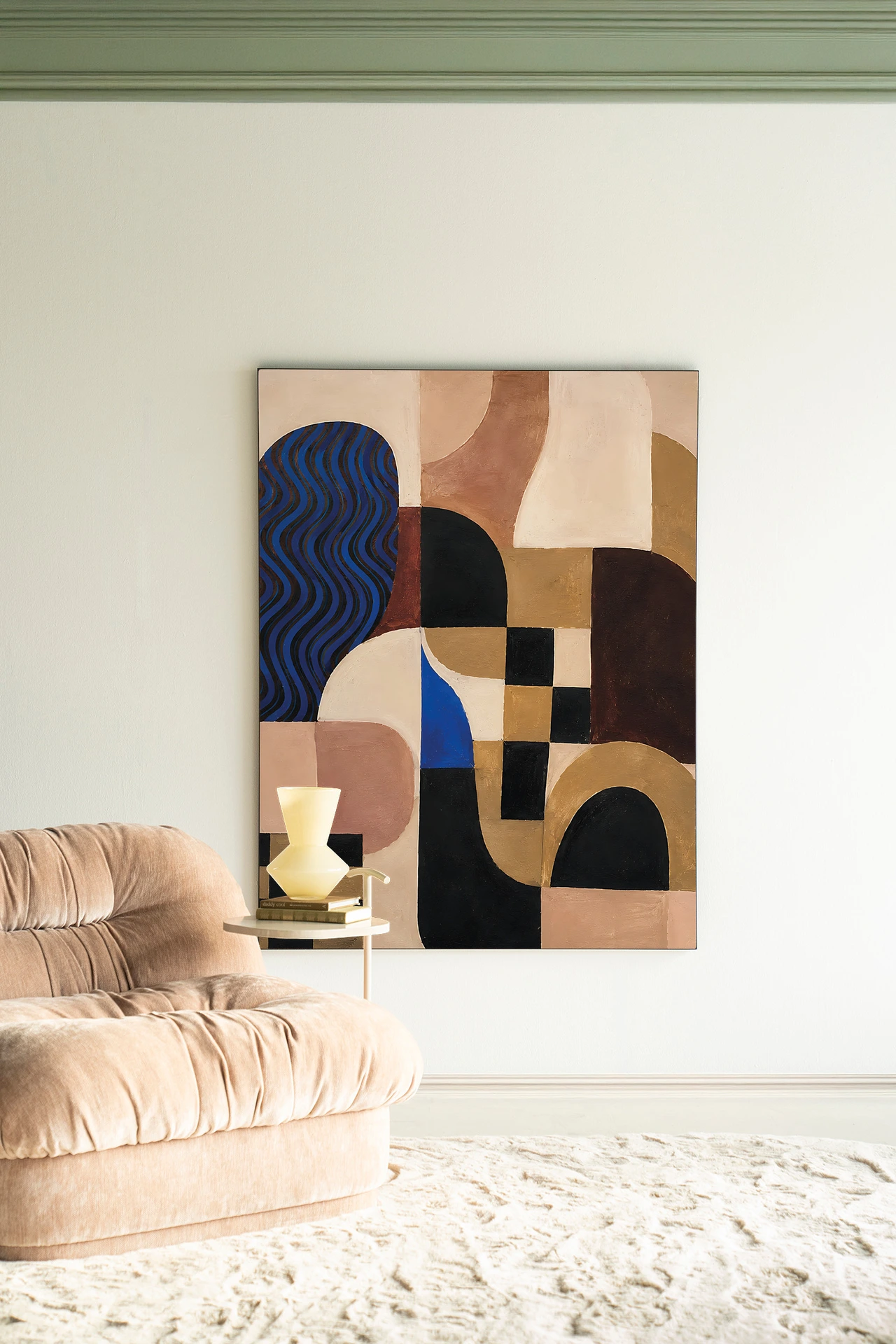 Wandtuch Blocks On Blue - Urban Cotton