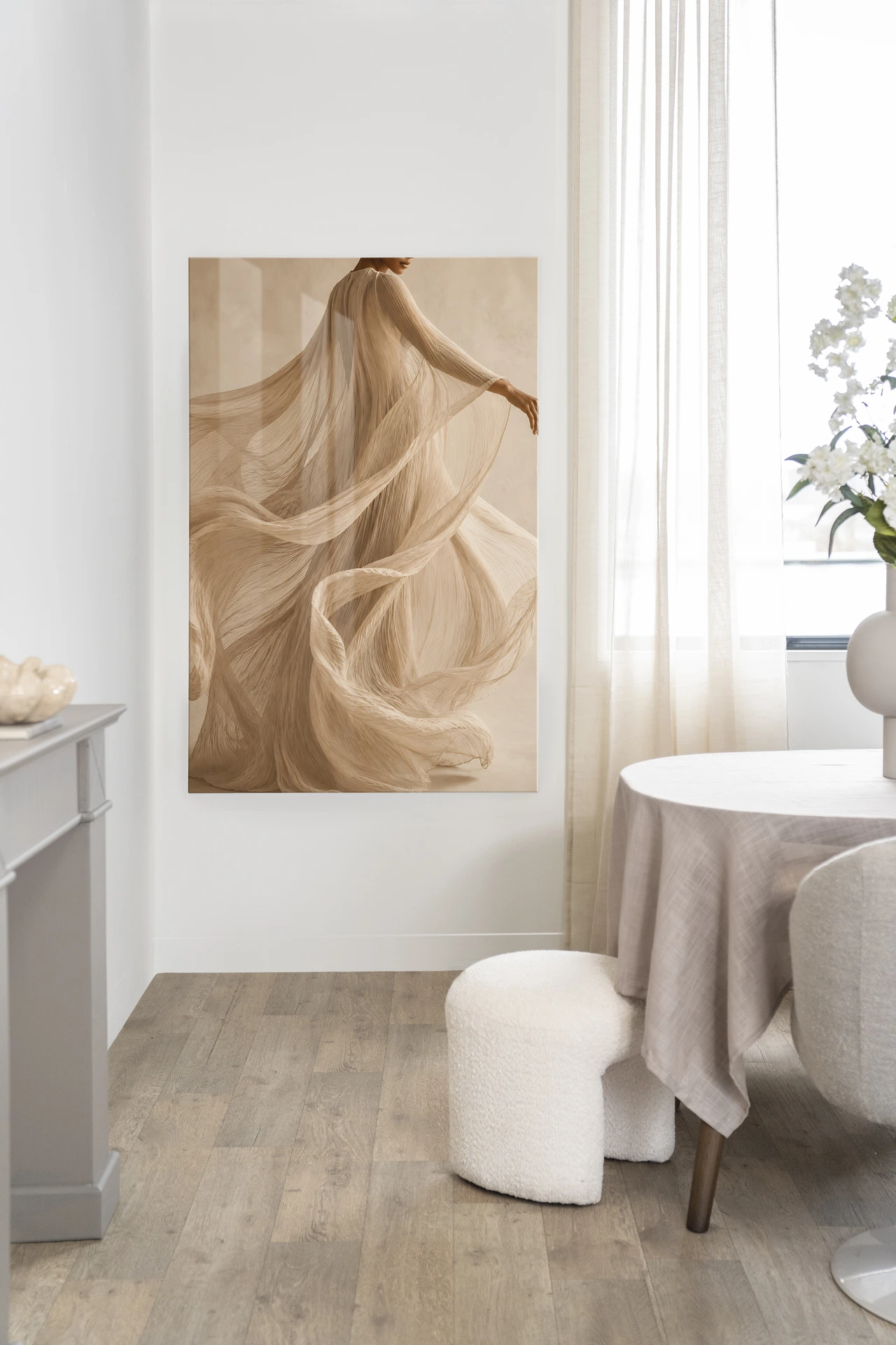 Wandtuch Flowing Beige - Urban Cotton