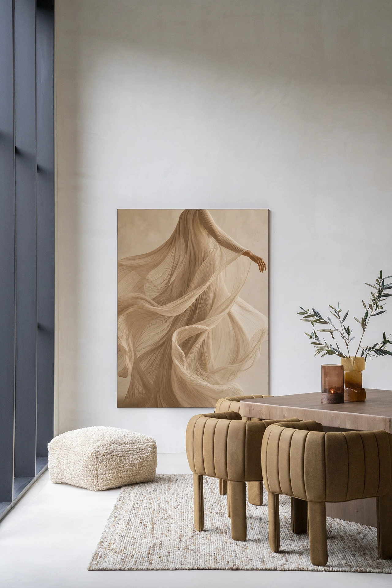 Wandtuch Flowing Beige - Urban Cotton