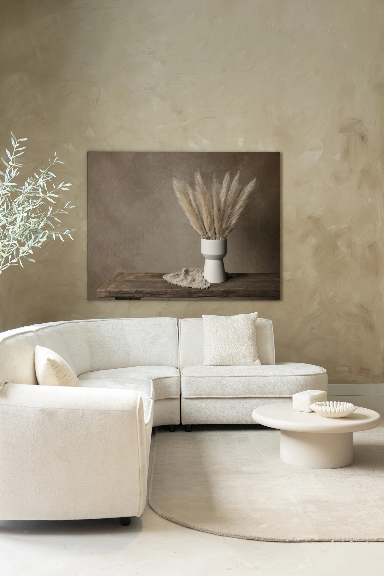 Wandtuch Natural Pampas Plumes - Urban Cotton