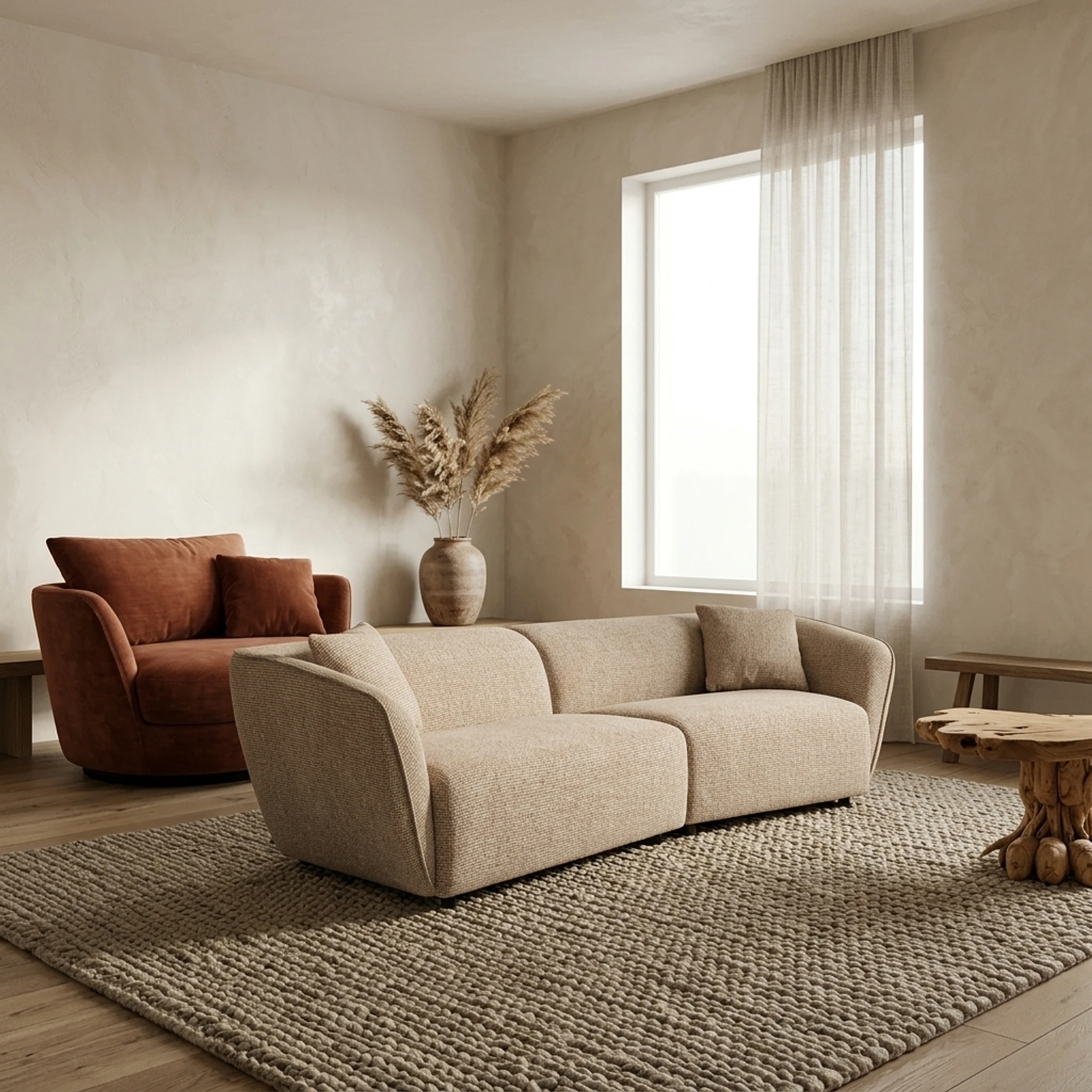 Sofa Armand natural blockweave - Richmond Interiors