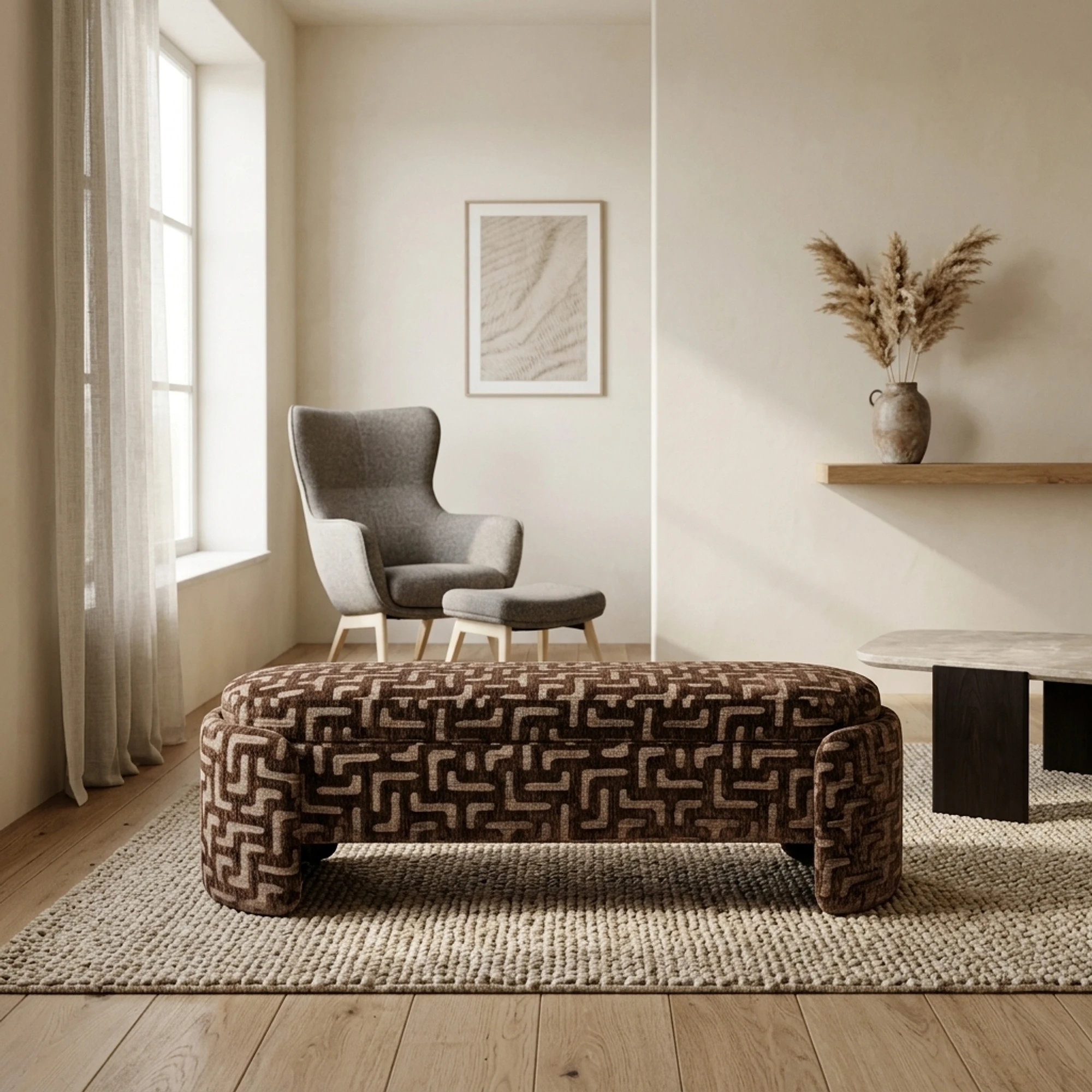 Bank Cupid brown labyrinth with storage - Richmond Interiors