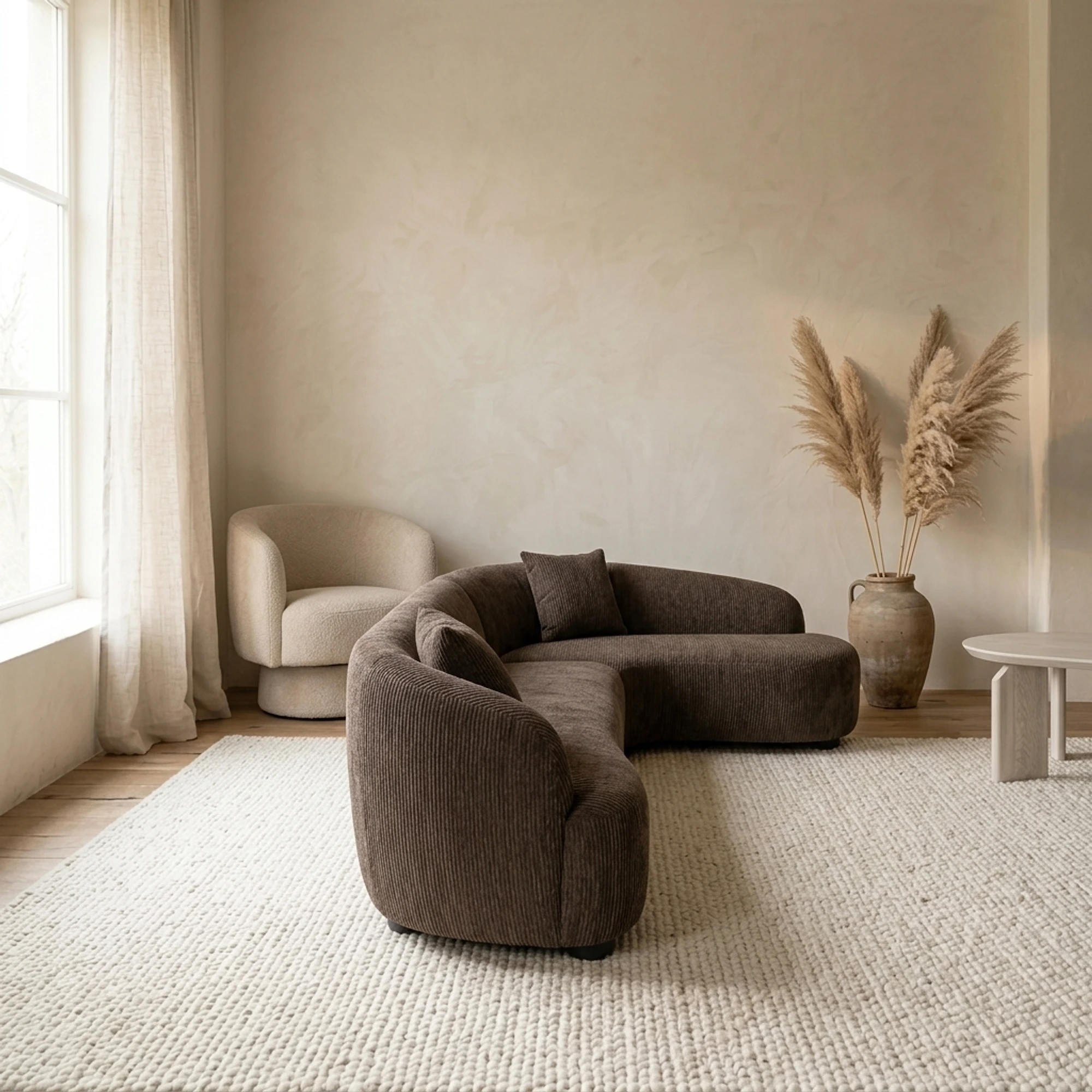 Sofa Pandora brown chunky lounge rechts - Richmond Interiors