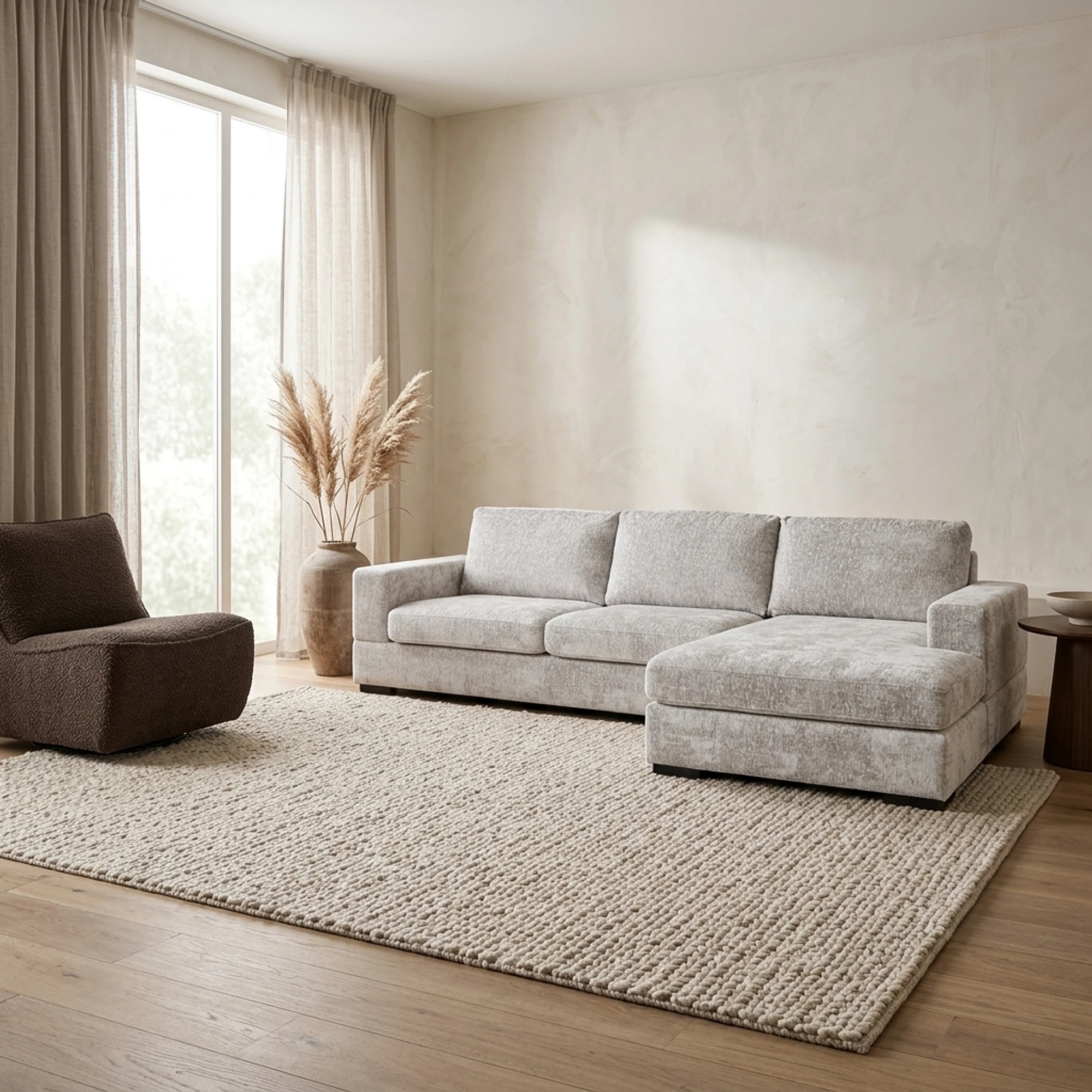 Bank Pasha pearl island 3-seater + lounge rechts fully upholstered - Richmond Interiors
