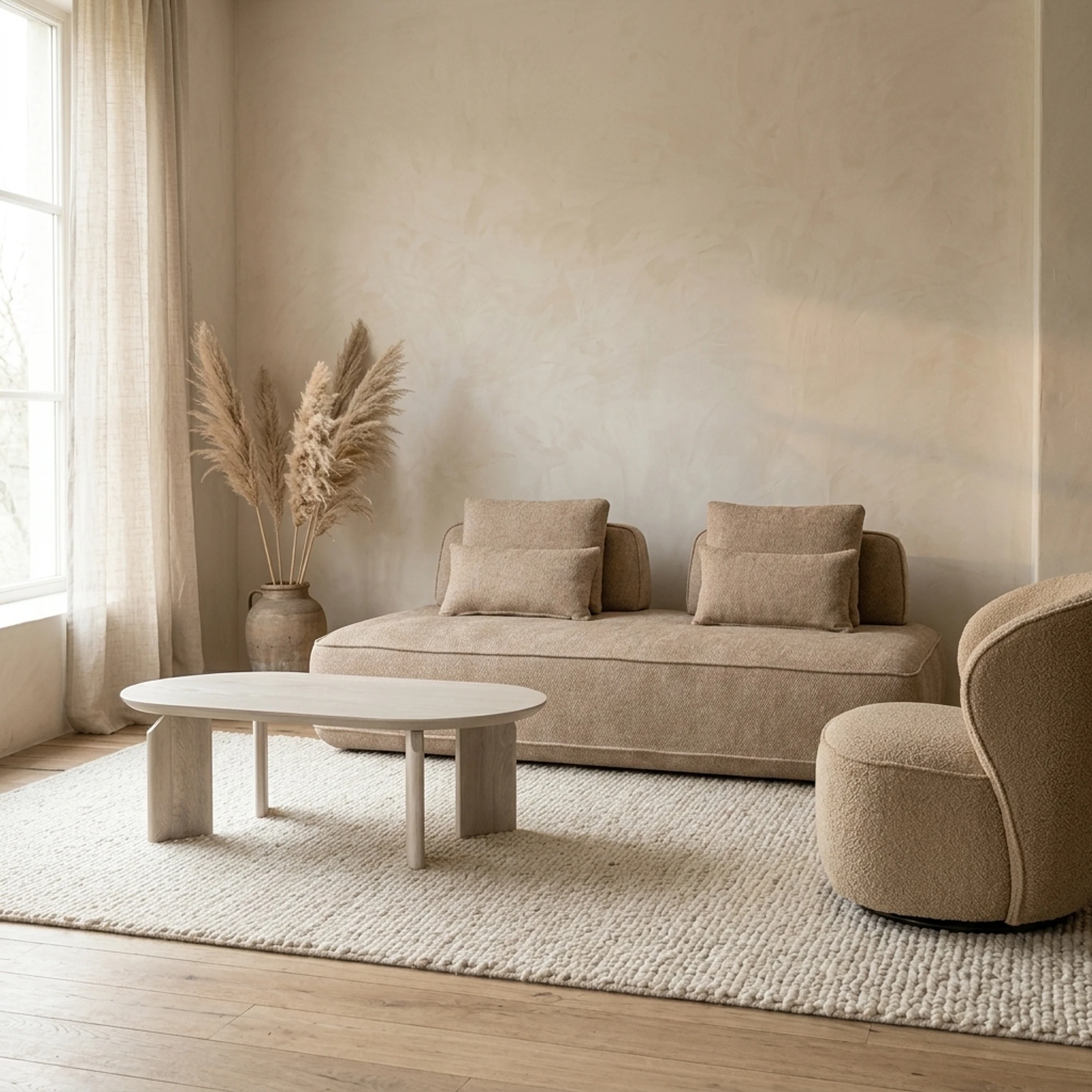 Bank Tudor natural boldweave 2,5-seater movable backrest - Richmond Interiors