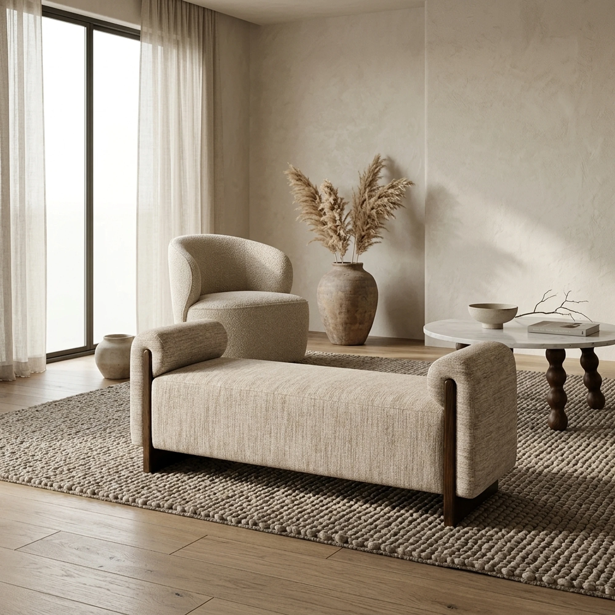 Bank Winslov natural softweave brandvertragend - Richmond Interiors
