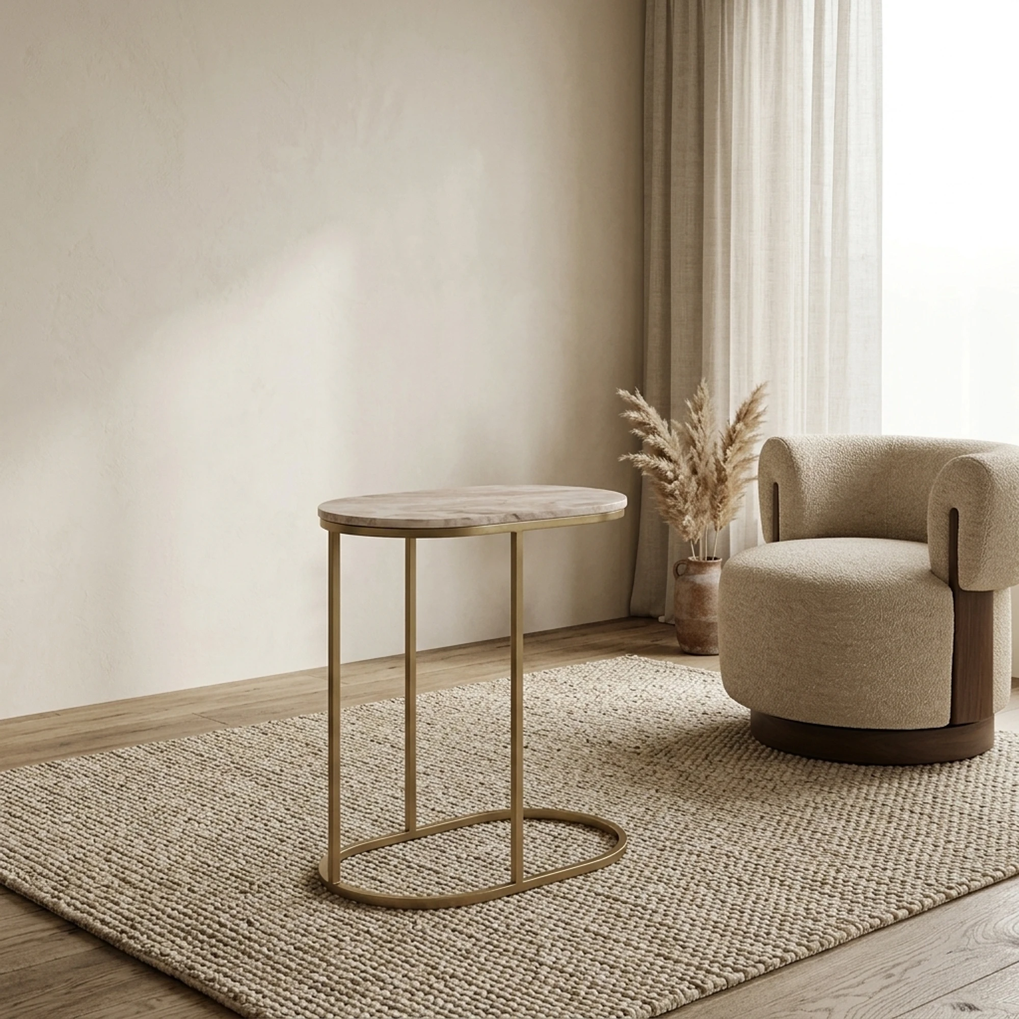 Sofa side table Bottega Blush beige - Richmond Interiors