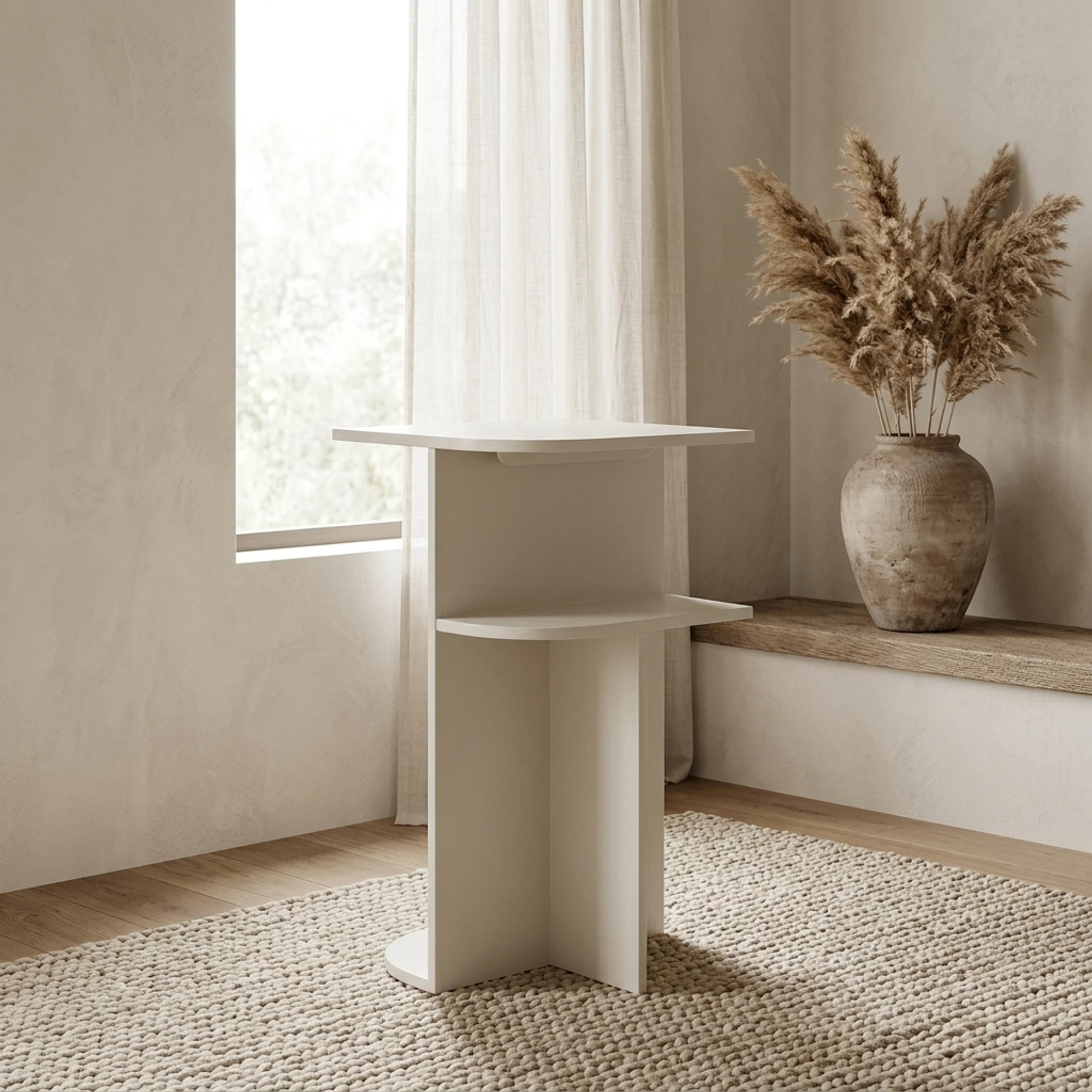 Jade Off White Sofa Table - Benoa