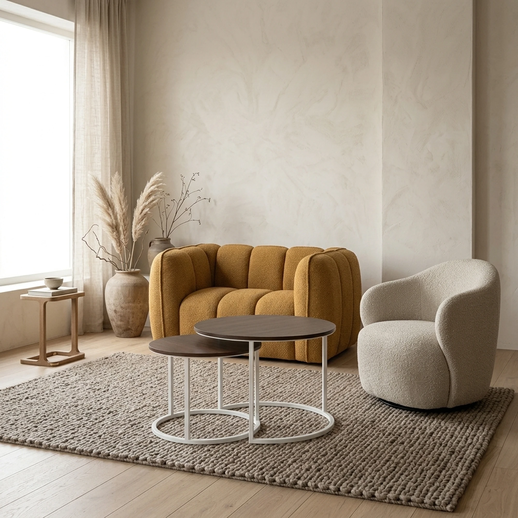 Salontafel Barbados rond set van 2 - MySons
