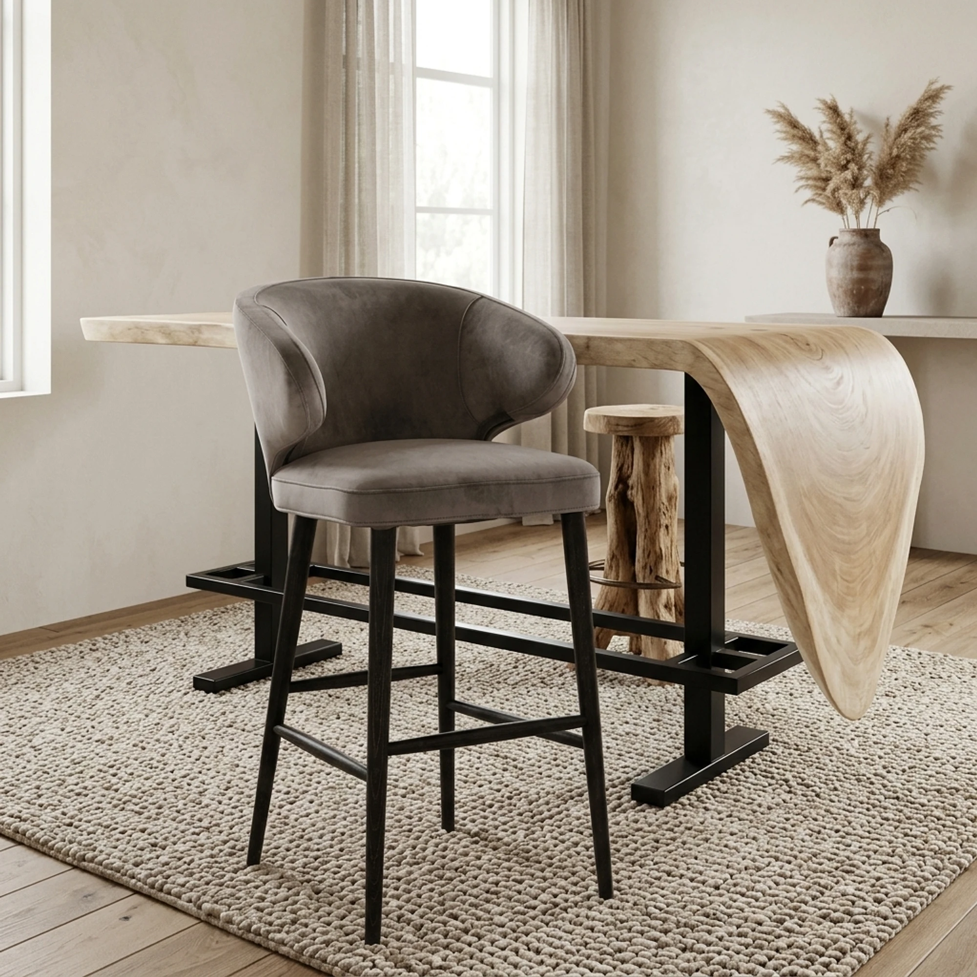 Barhocker Indigo stone velvet - Richmond Interiors