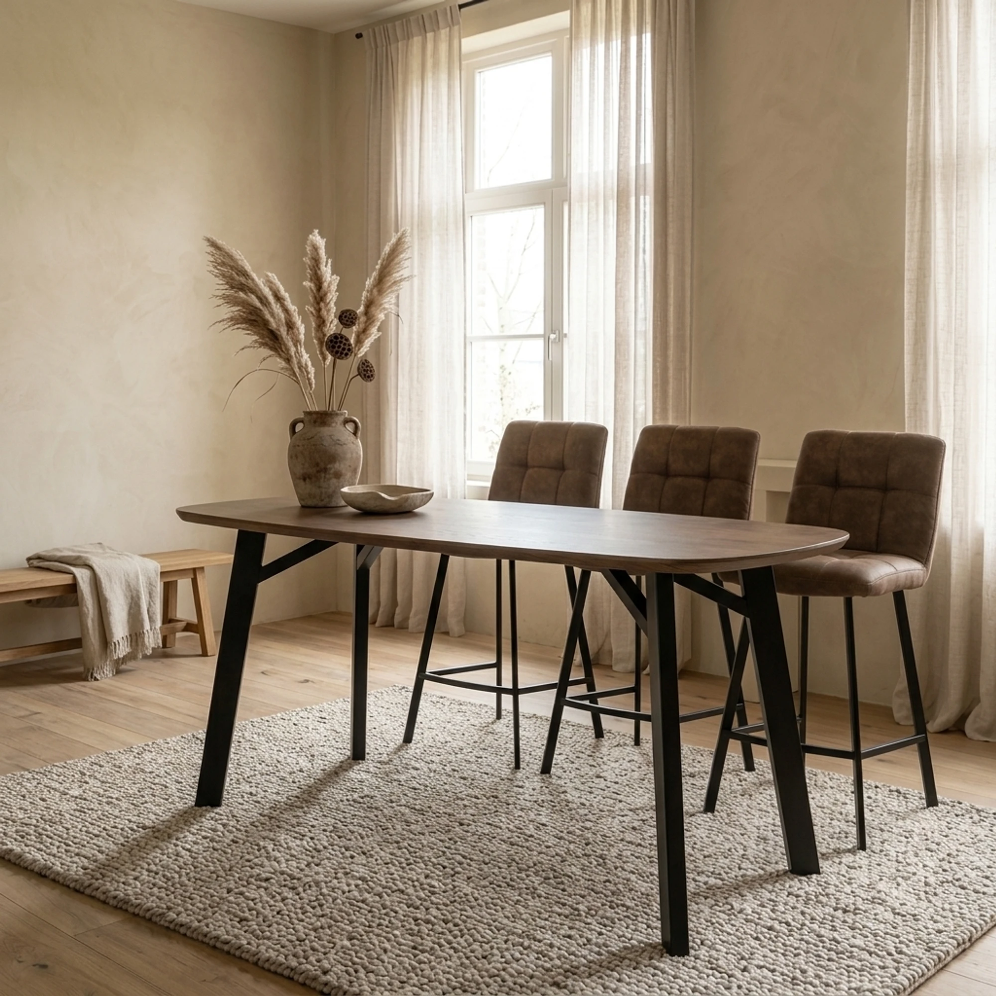 Danish oval bar table 160, Mango Dark Malt - MySons