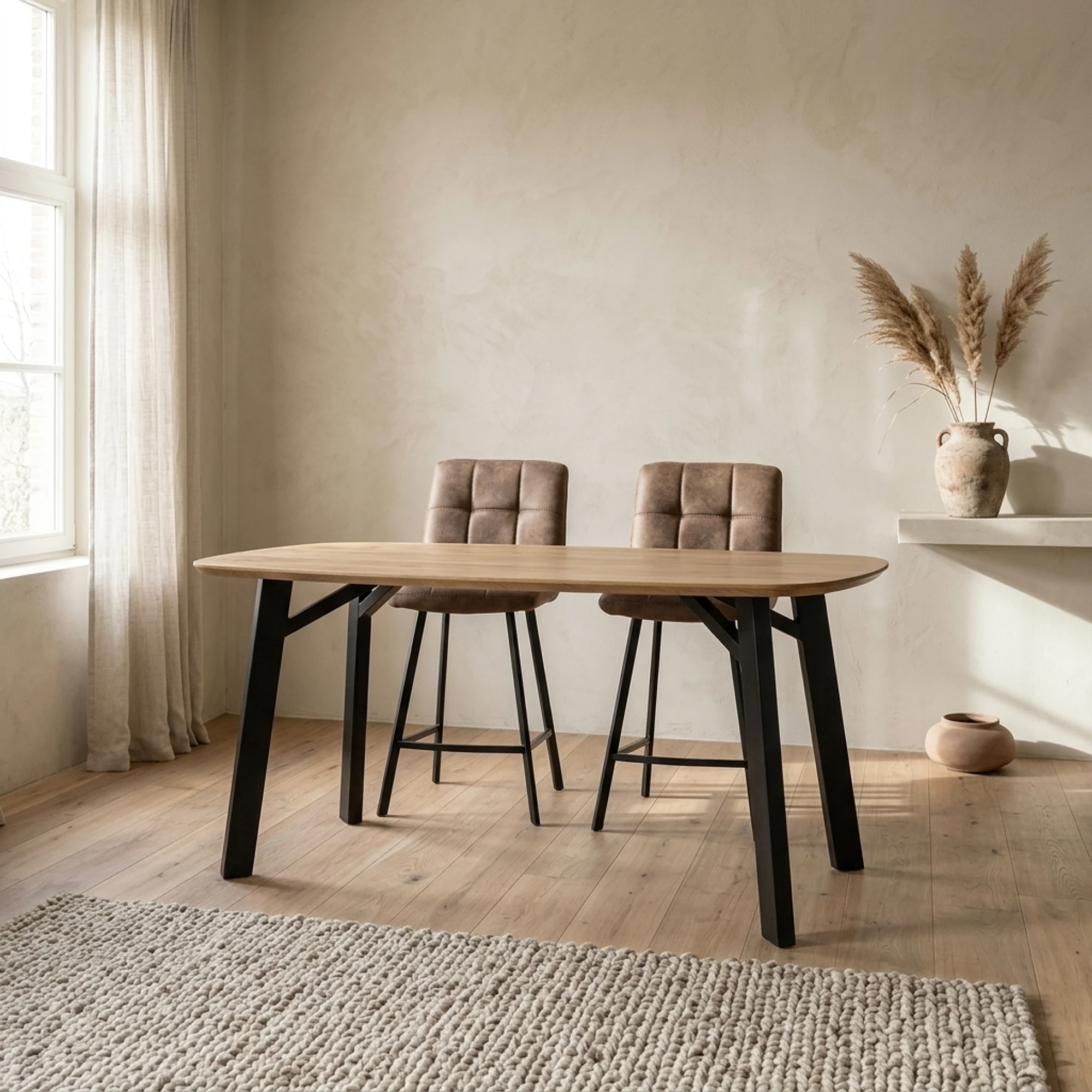 Danish oval bar table 160, Mango Smooth Natural - MySons