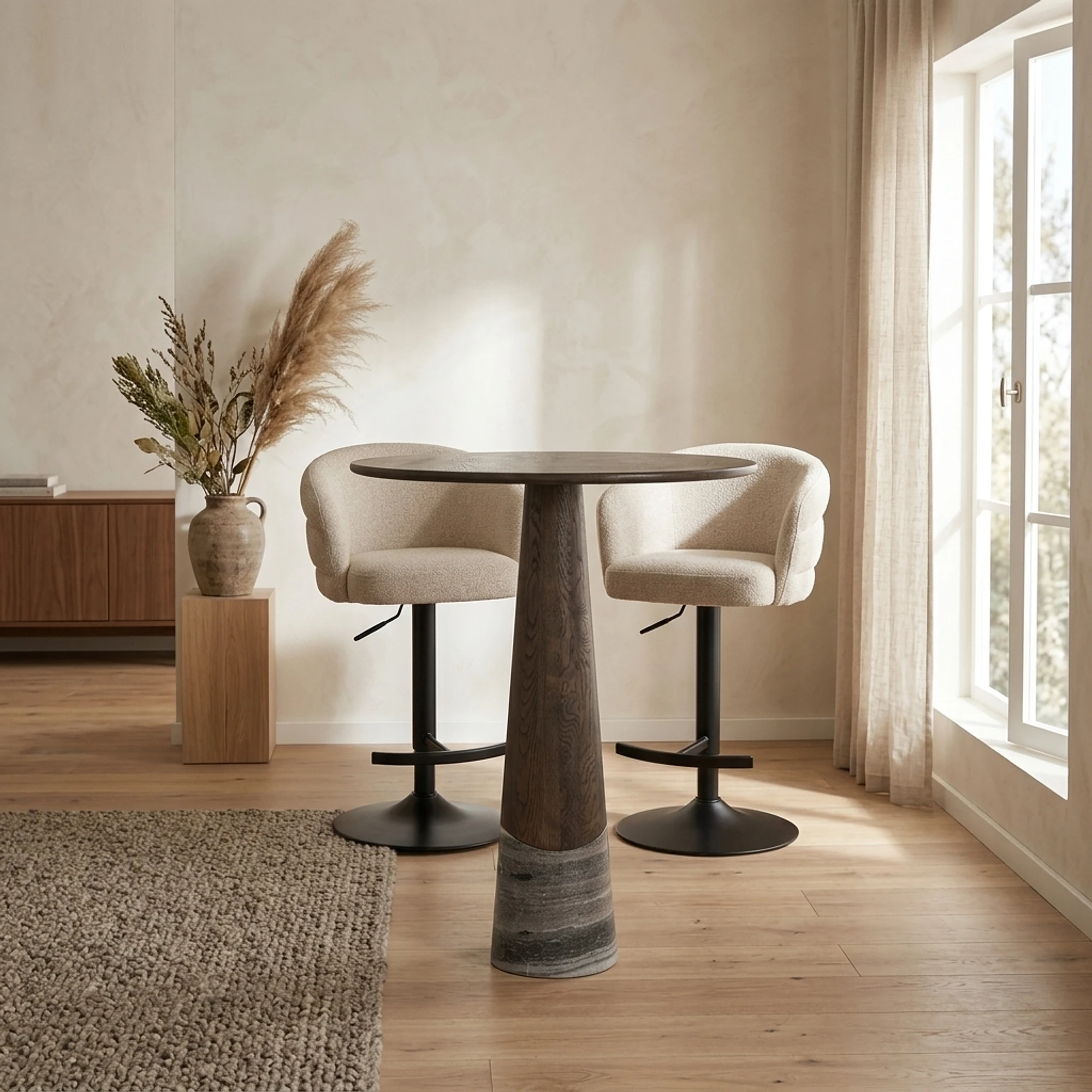 Harper Bar Table Smoked charchoal - Richmond Interiors