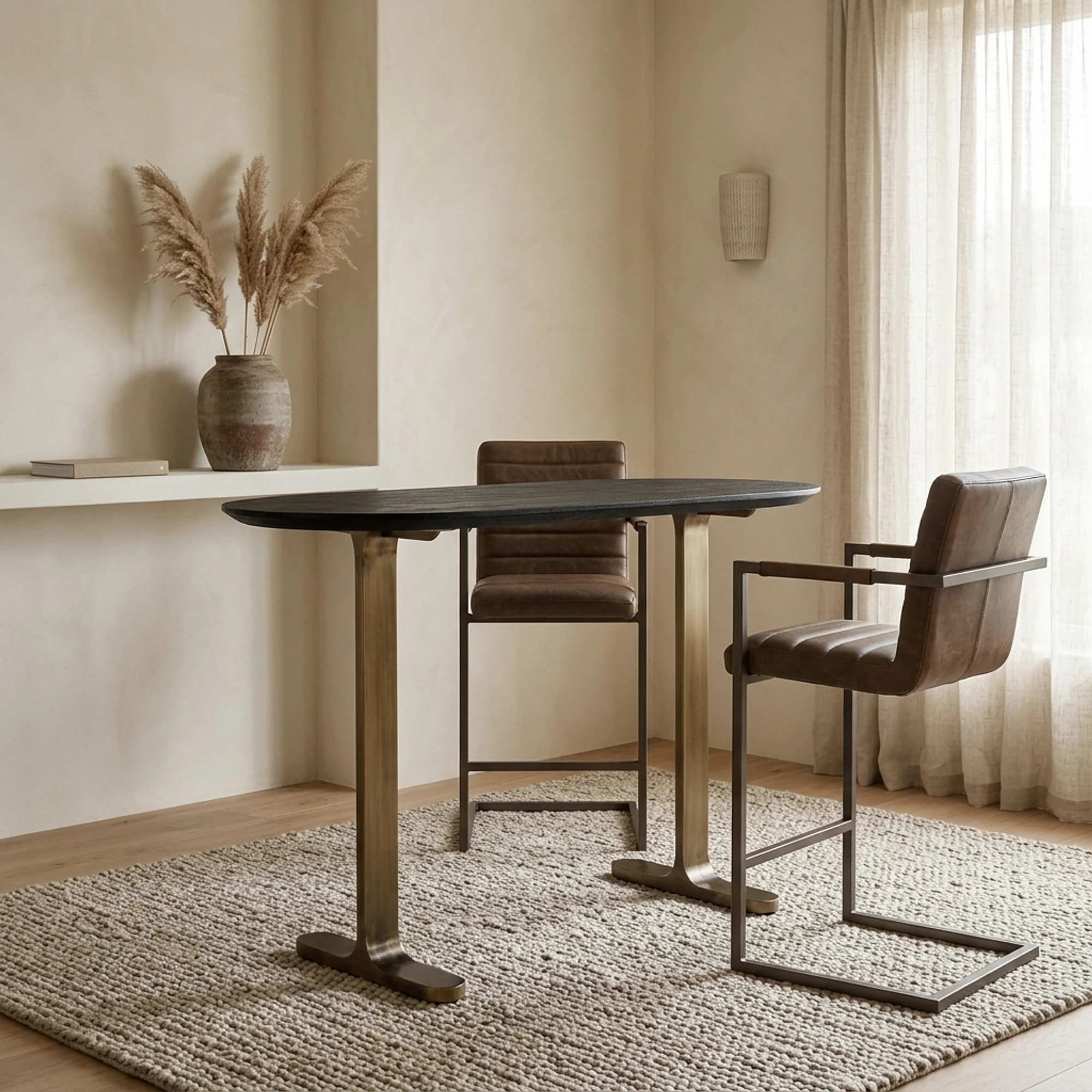 Bar Table Revelin black/gold 140 - Richmond Interiors