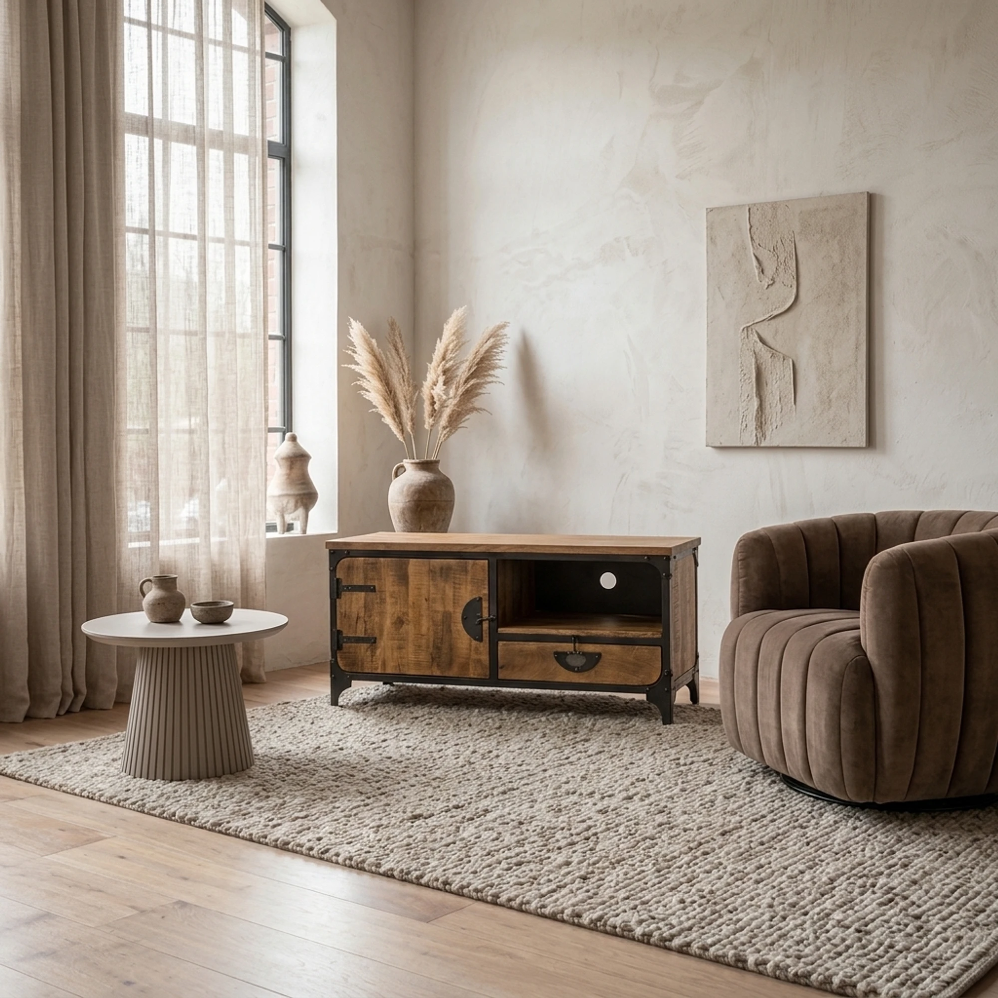 Basto TV unit brown 120 cm - Tower Living