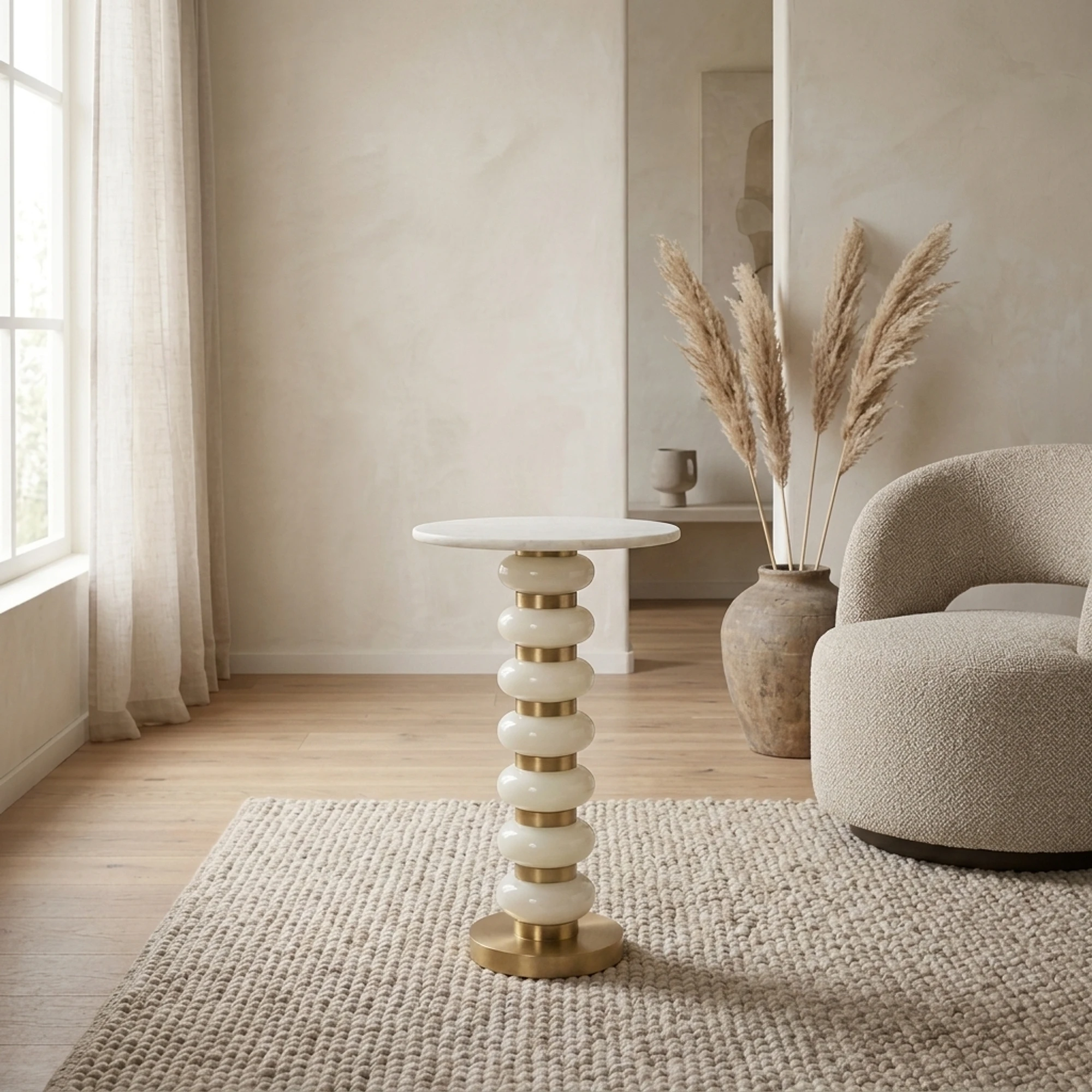 Bijzettafel Barbara white - Richmond Interiors