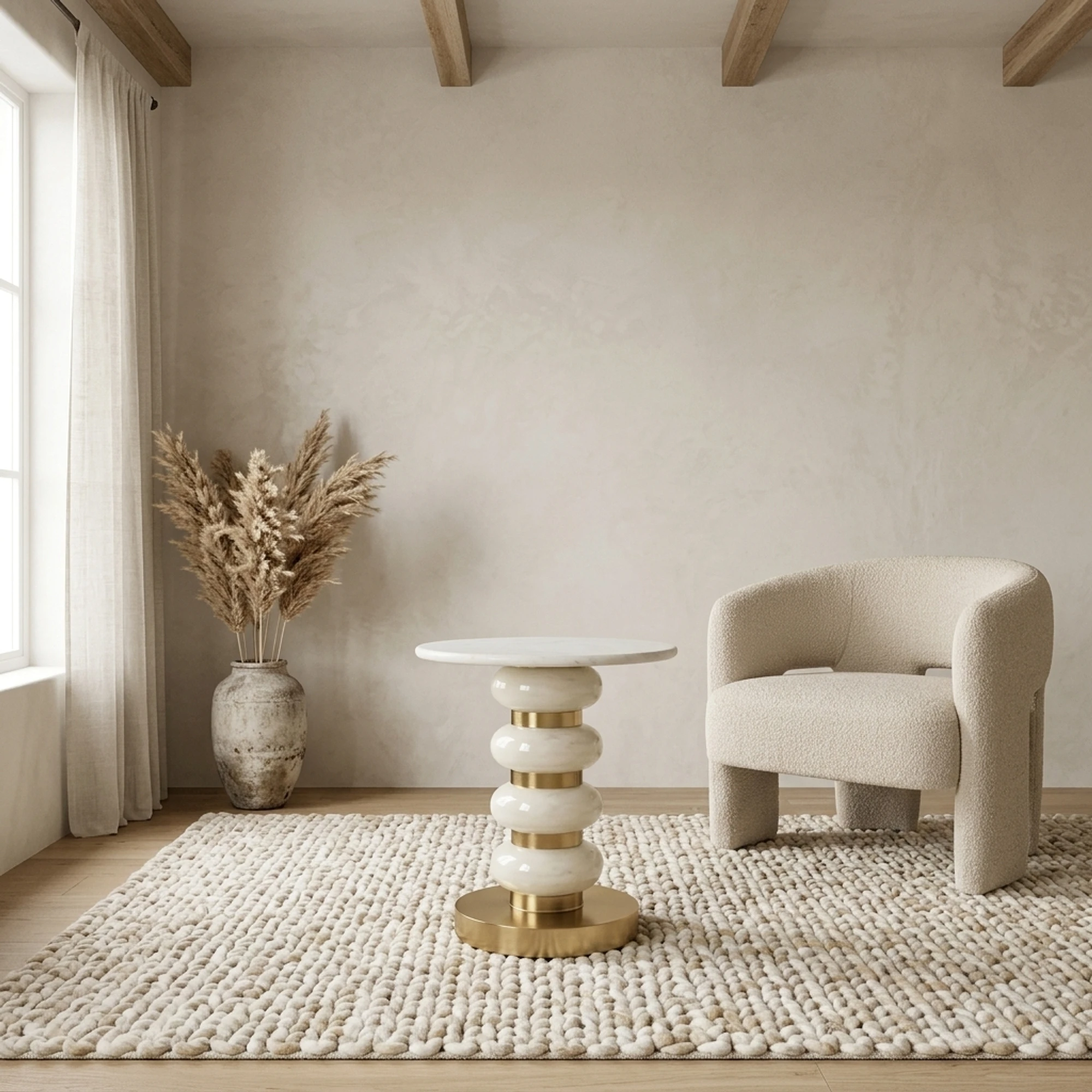 Bijzettafel Boann white - Richmond Interiors