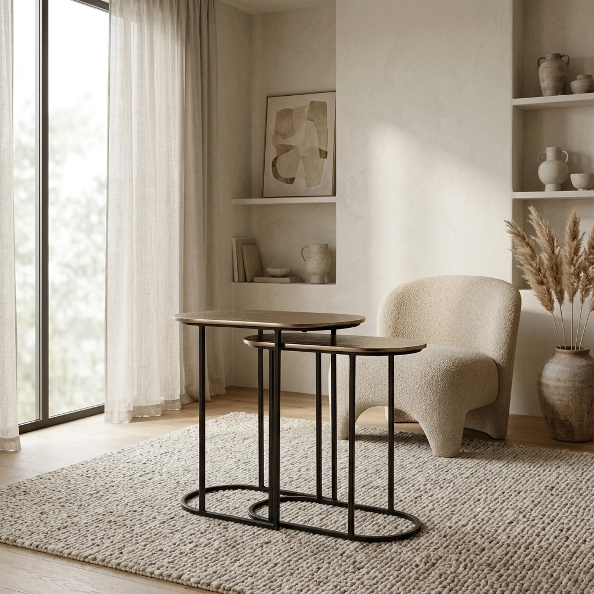 Beistelltisch Chandon champagne gold (Set aus 2) - Richmond Interiors