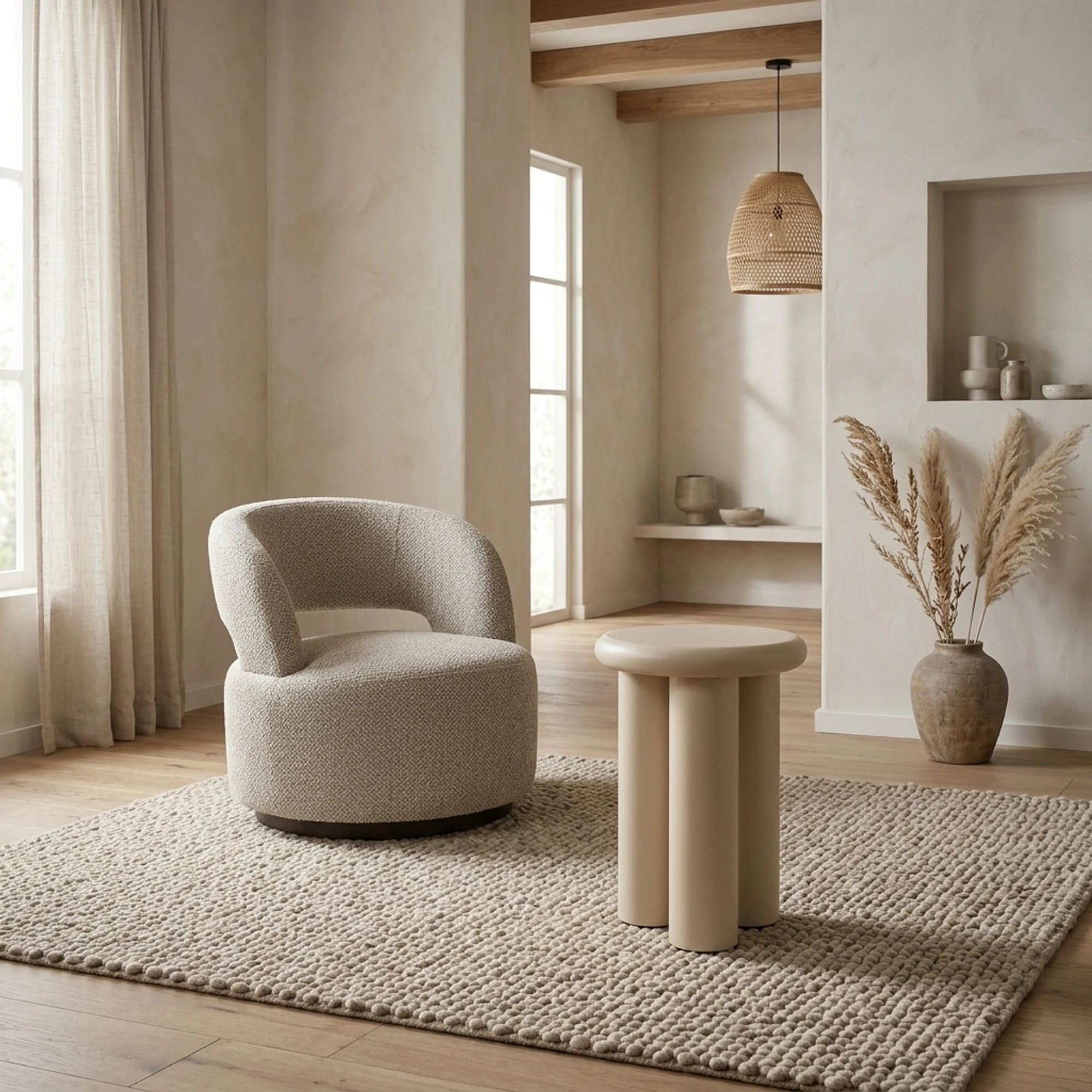 Beistelltisch Elbaz beige 35Ø - Richmond Interiors