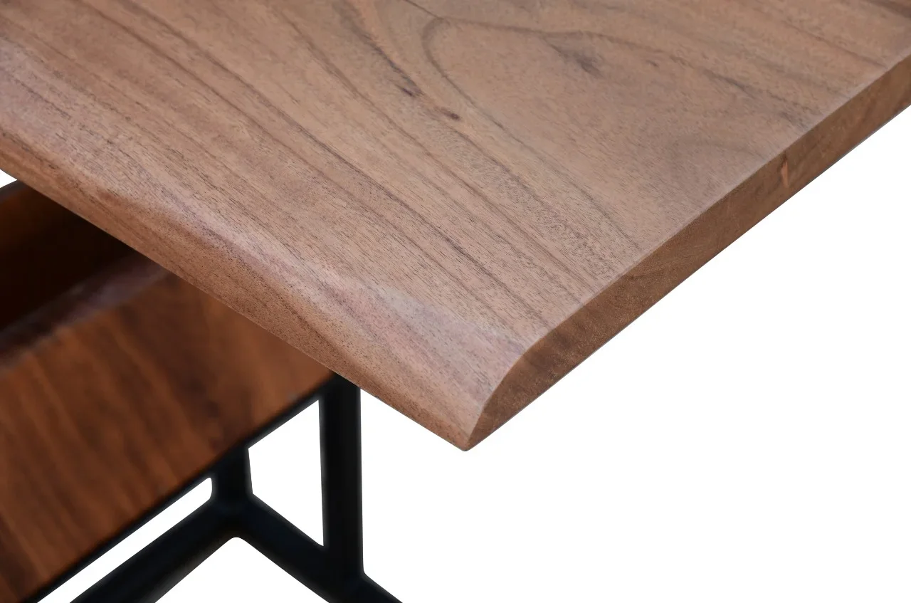 Live Edge Beistelltisch Akazienholz mit Zeitschriftenfach | 50 cm - Mokana Furniture