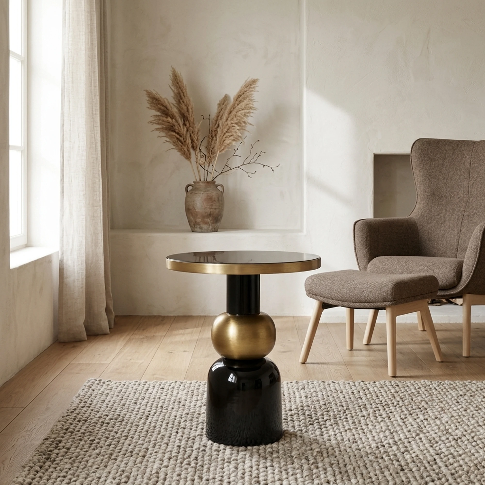 Beistelltisch Mose black 51Ø - Richmond Interiors