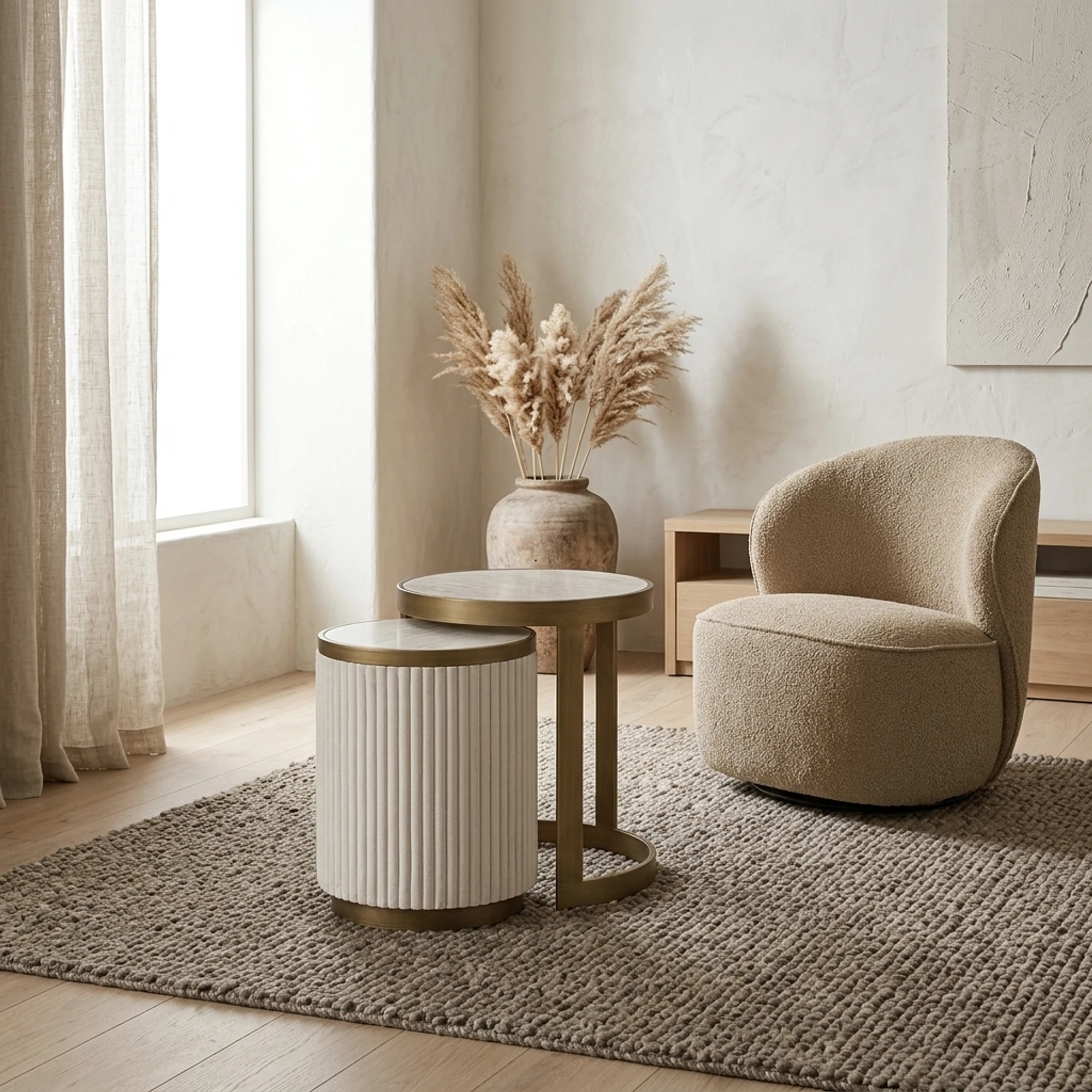 Side table Tivoli white (set of 2) - Richmond Interiors