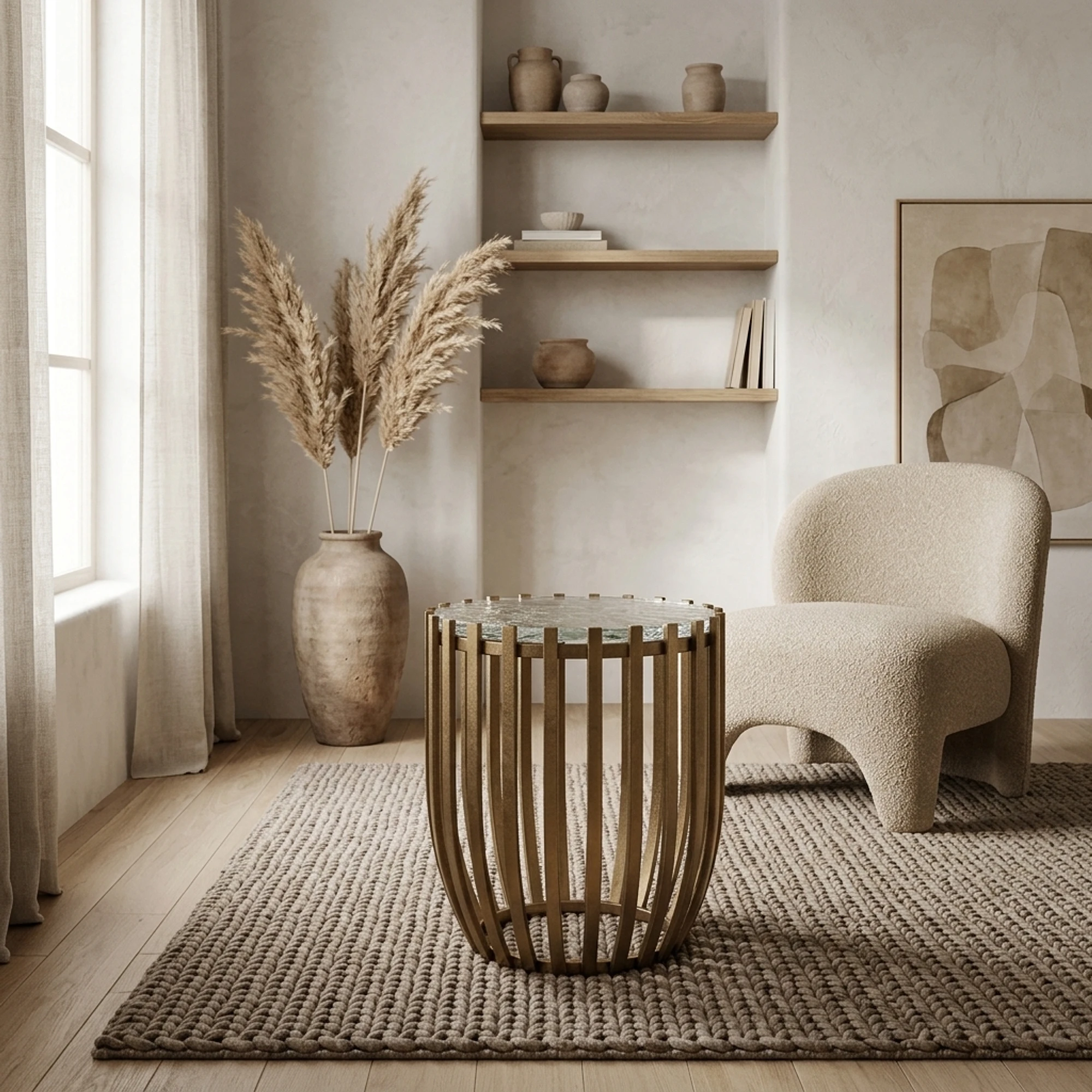 Beistelltisch Volante gold 47,5Ø - Richmond Interiors