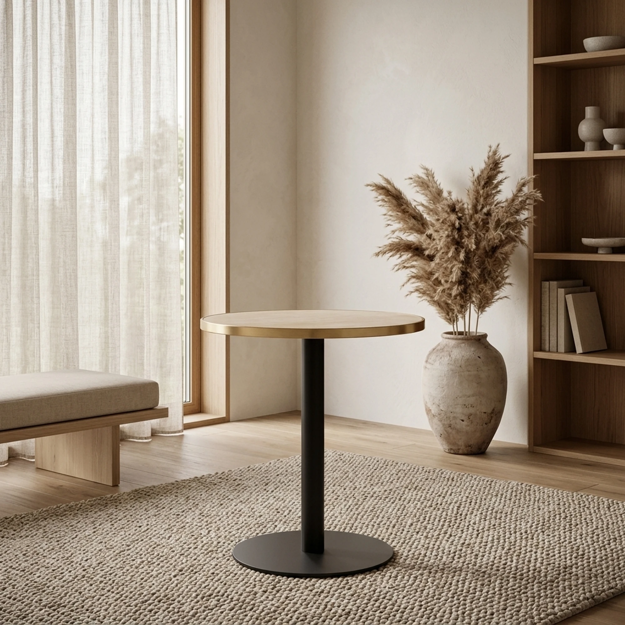 Bistrotafel Brazza beige 80Ø - Richmond Interiors