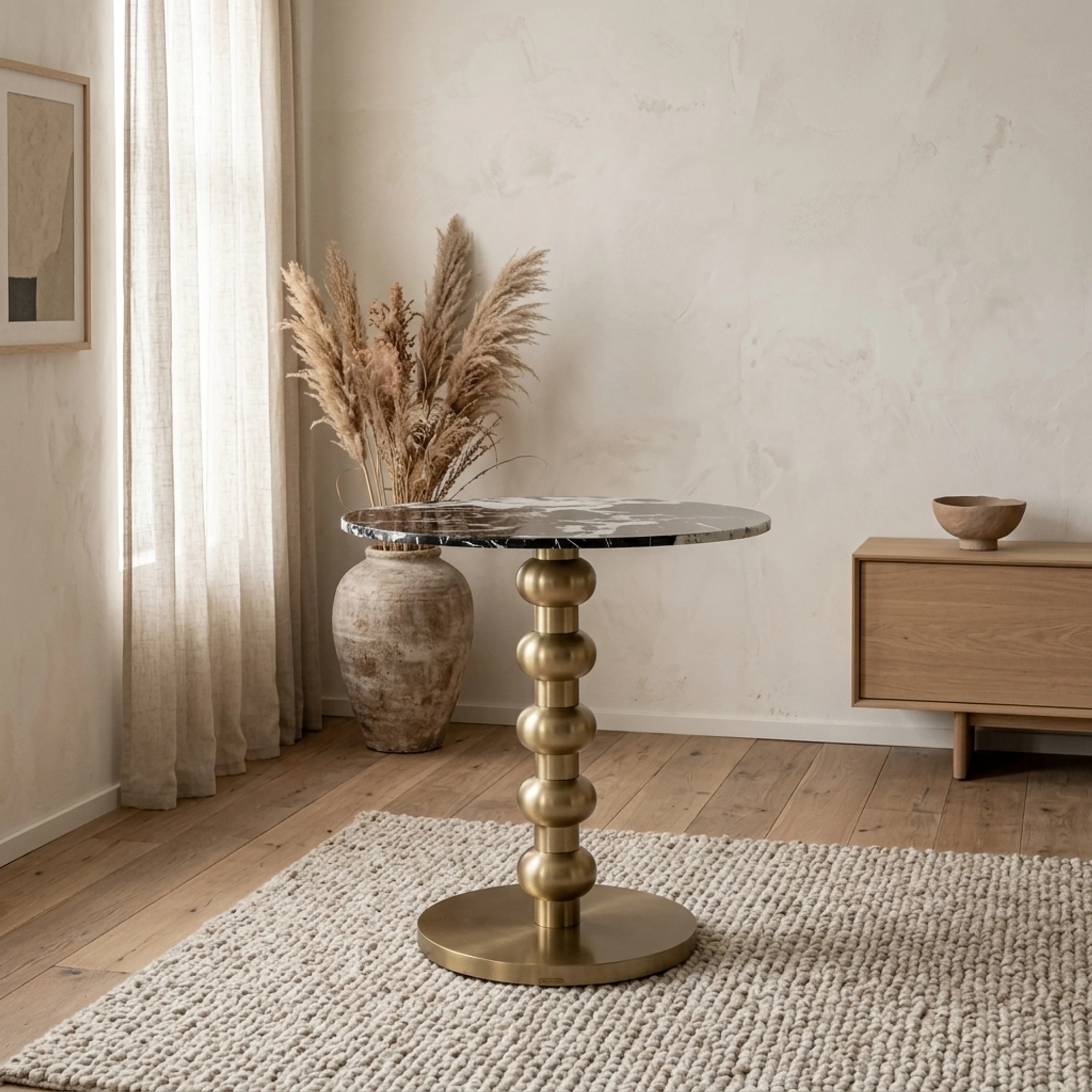 Bistro Table Witlox black/gold 75Ø - Richmond Interiors