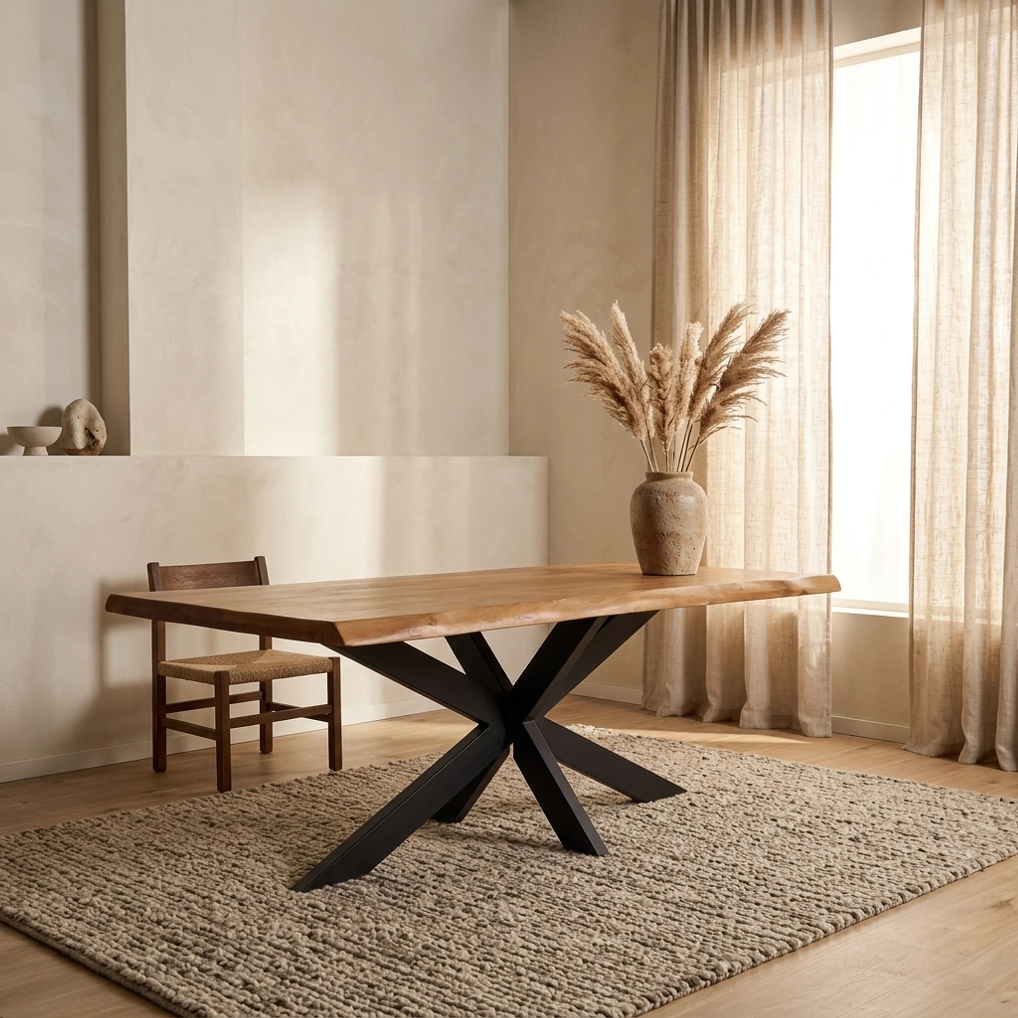 Boomstamtafel Boston Naturel Mangohout 240 cm - Starfurn