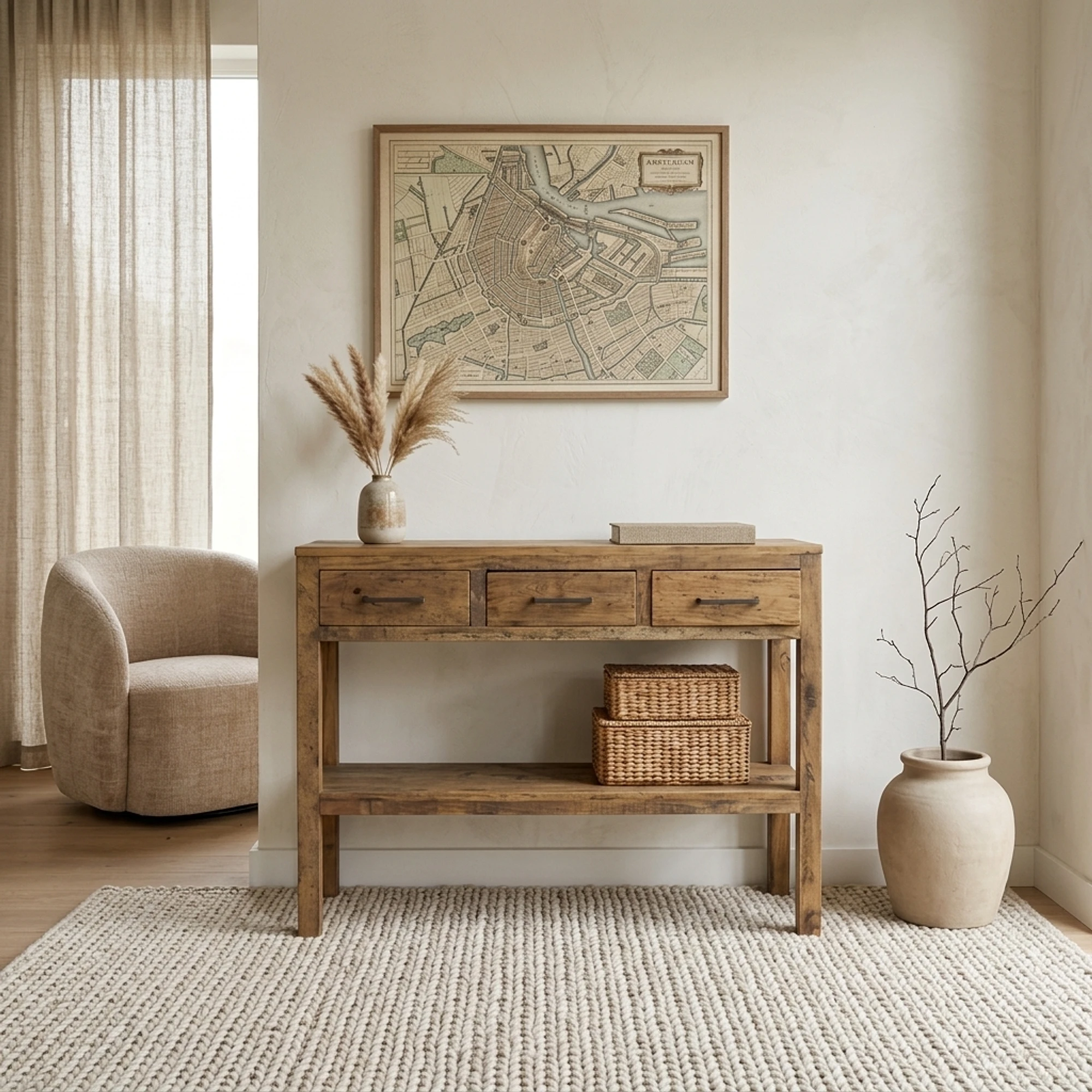 Brent side table 110 cm reclaimed wood - Wildeboer & van der Weide