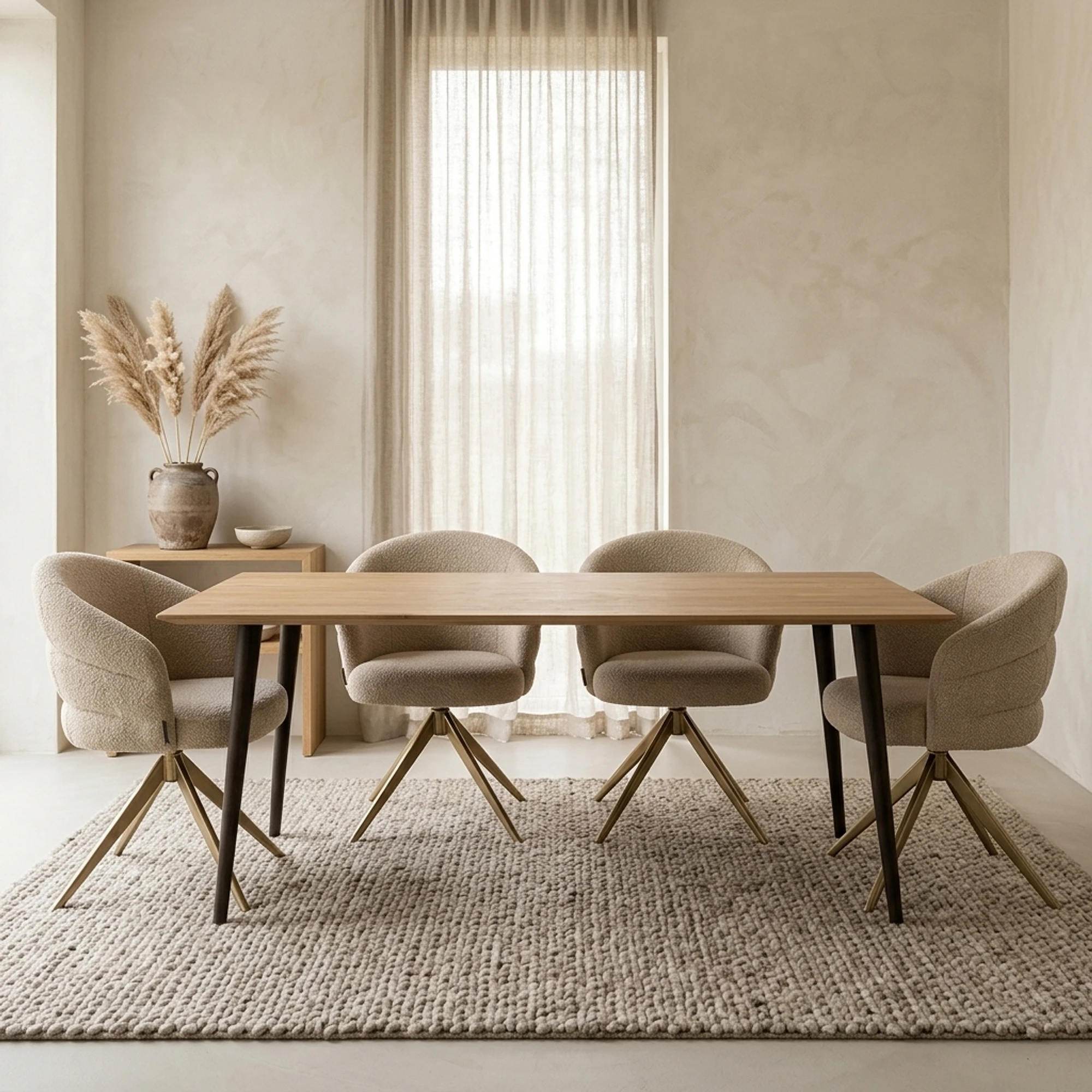Bresso Dining Table natural rectangular 200 cm - Tower Living