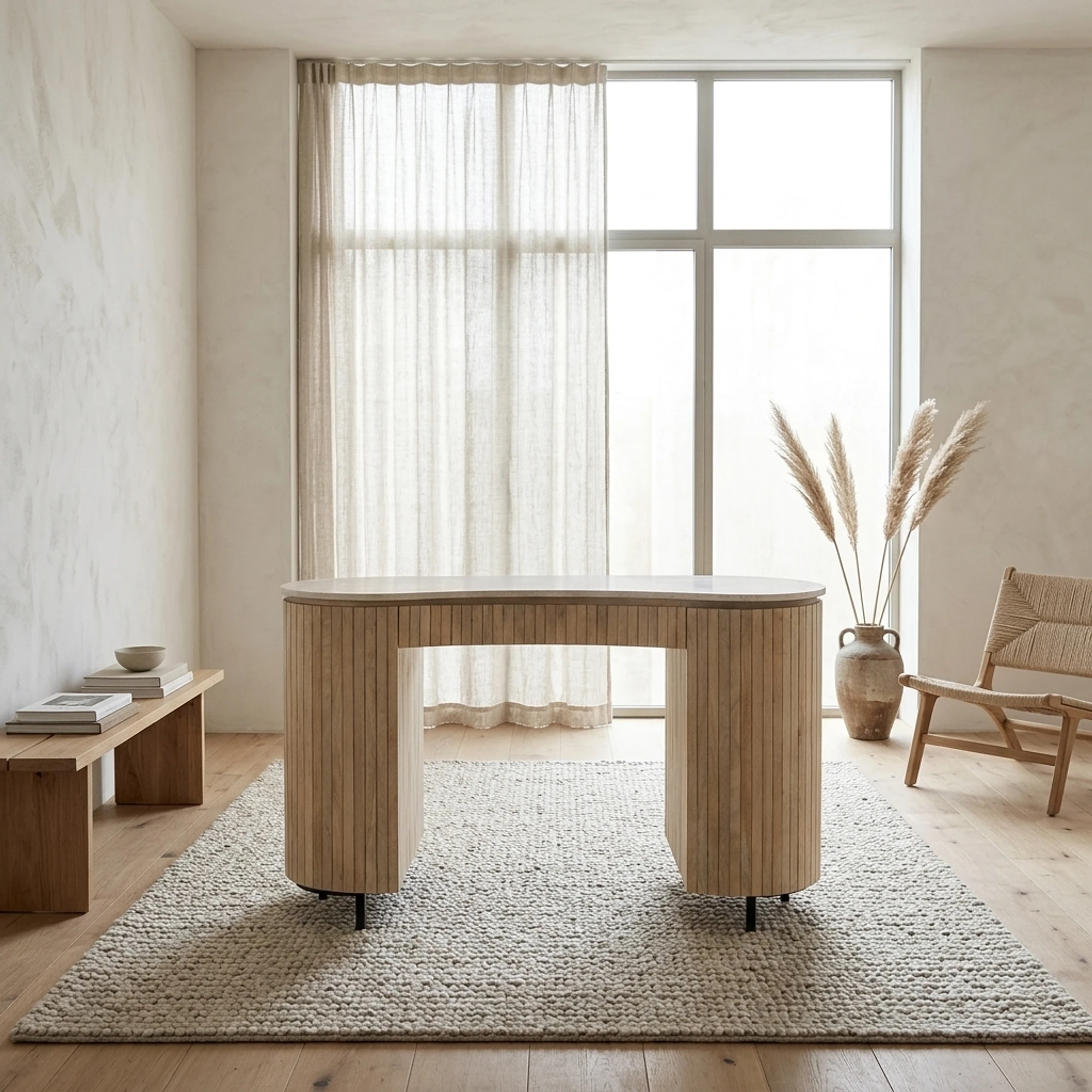 Schreibtisch Dexter Natural Bottecino - Brix