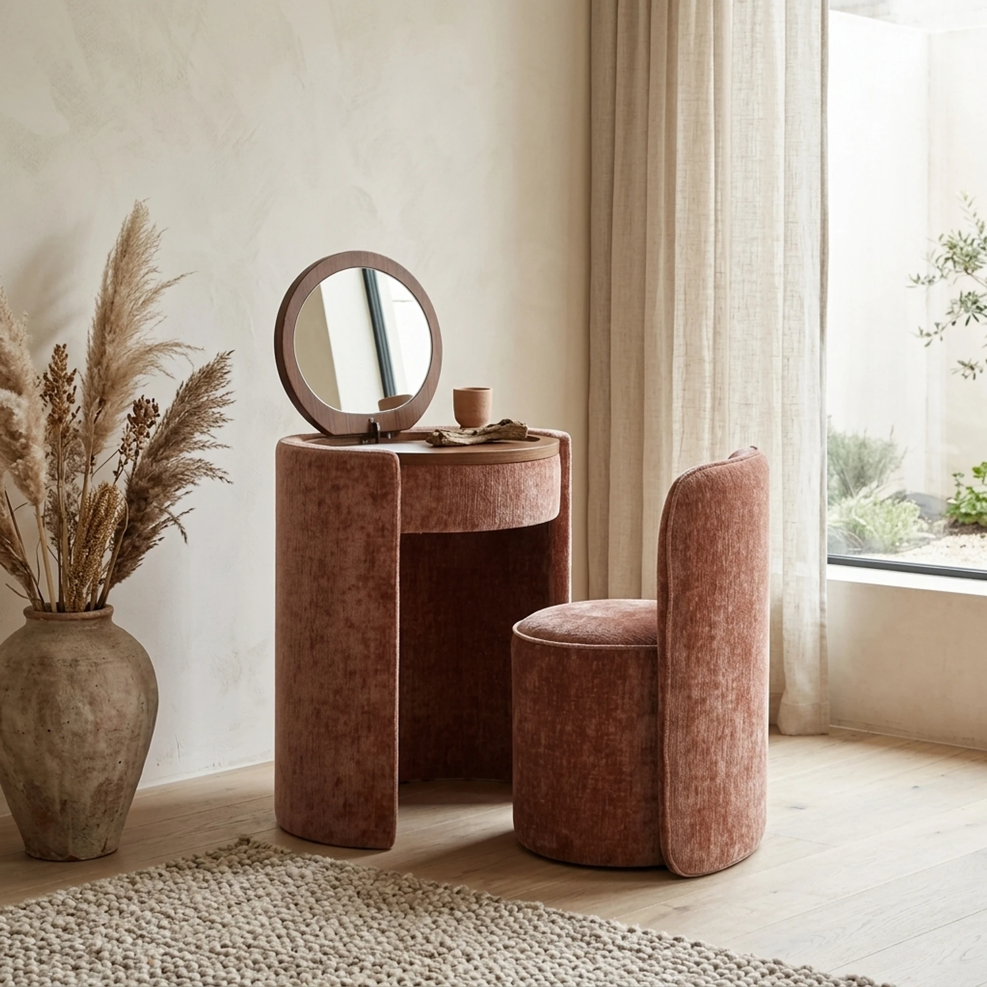Schreibtisch Roxenne blossom chenille dressing table - Richmond Interiors