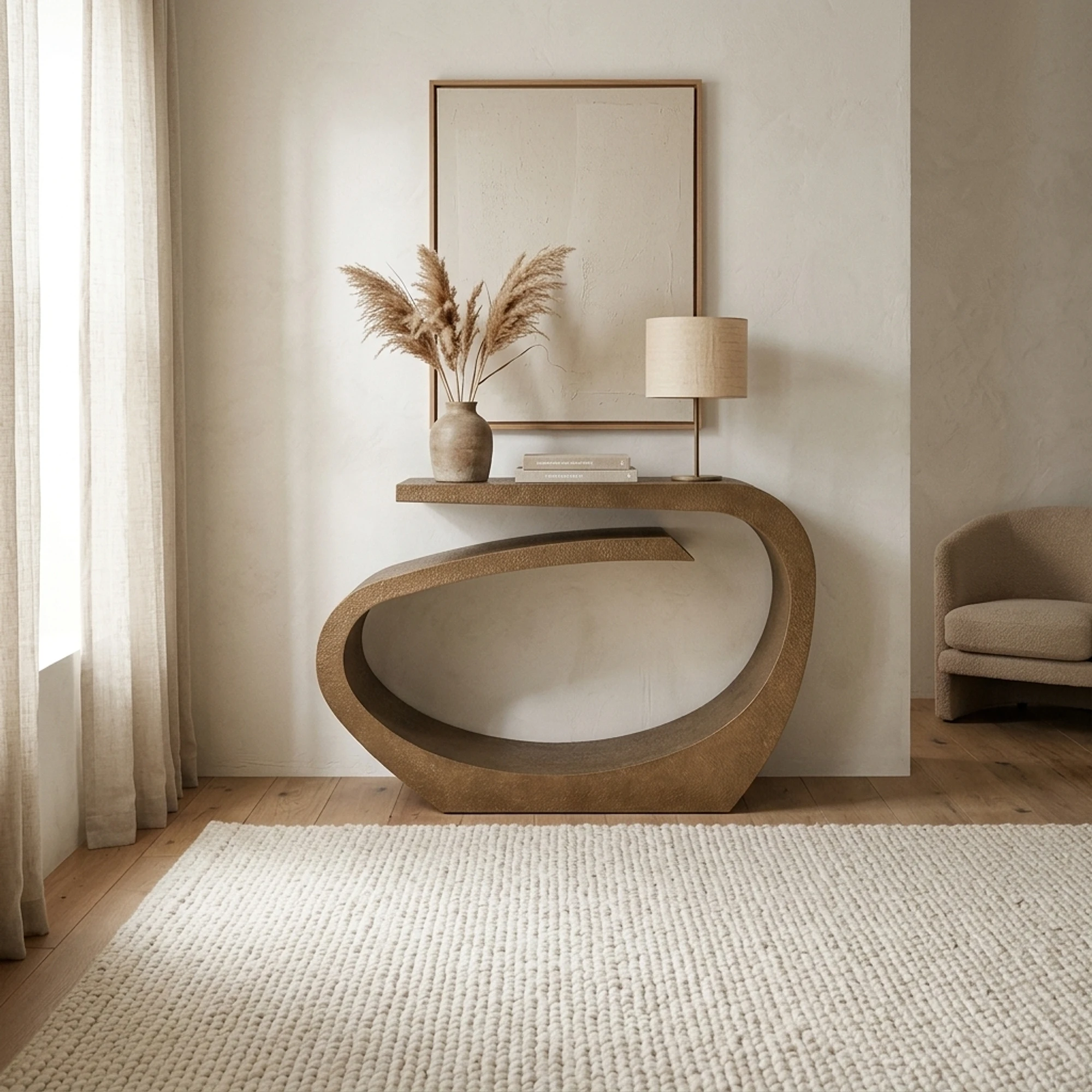 Console Alhambra brushed gold - Richmond Interiors