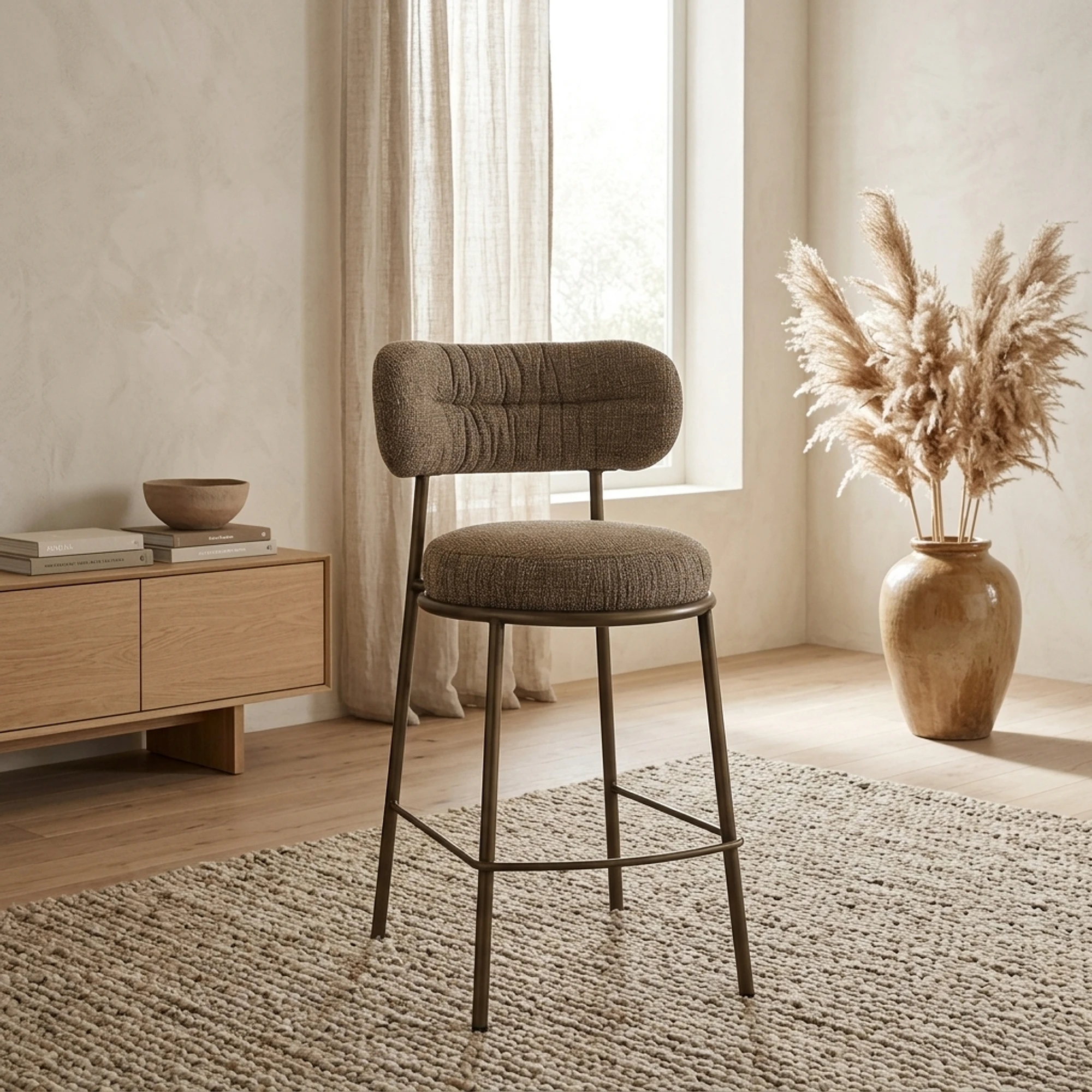Thekenstuhl Encanto brown tweed - Richmond Interiors