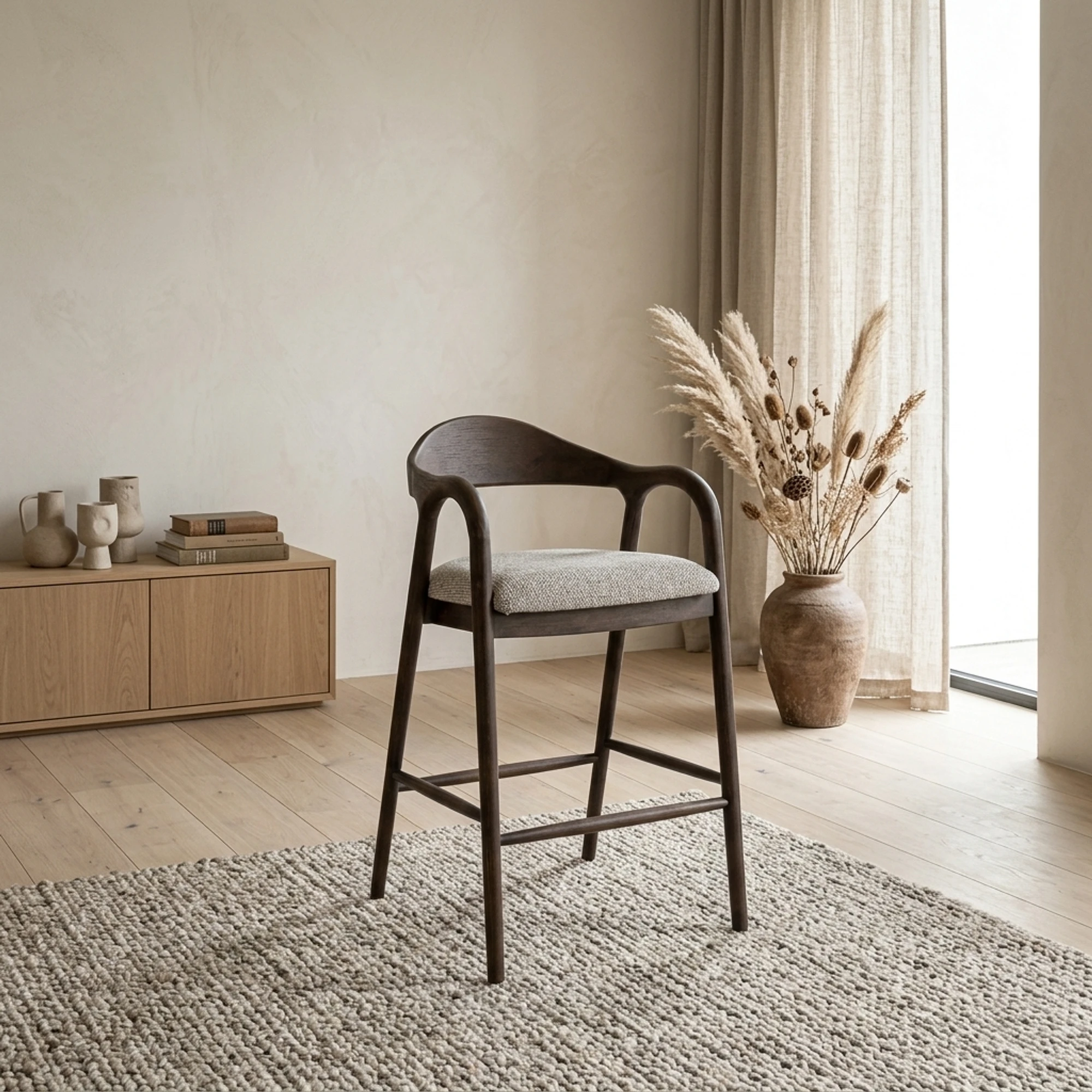 Counterstoel Mihara mocca fancy brandvertragend - Richmond Interiors