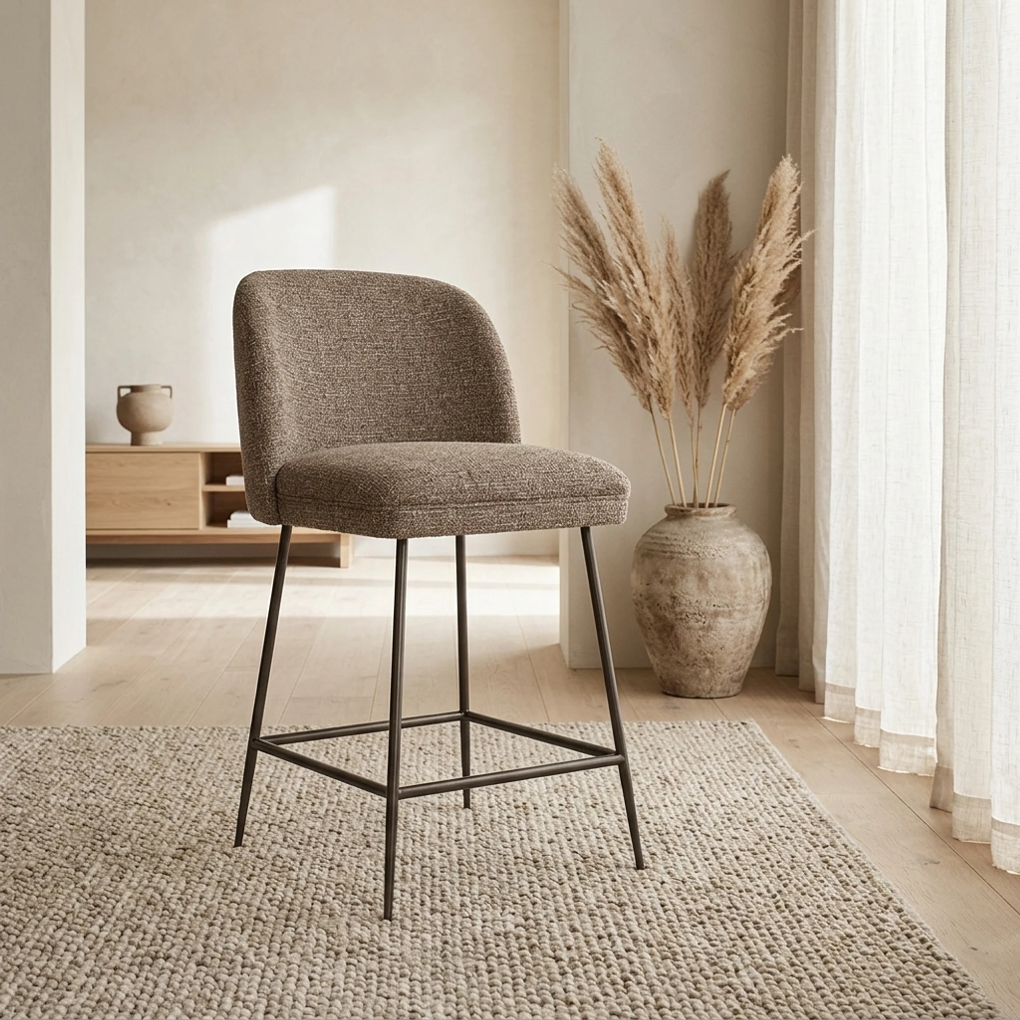 Counterstoel Pullitzer brown tweed - Richmond Interiors