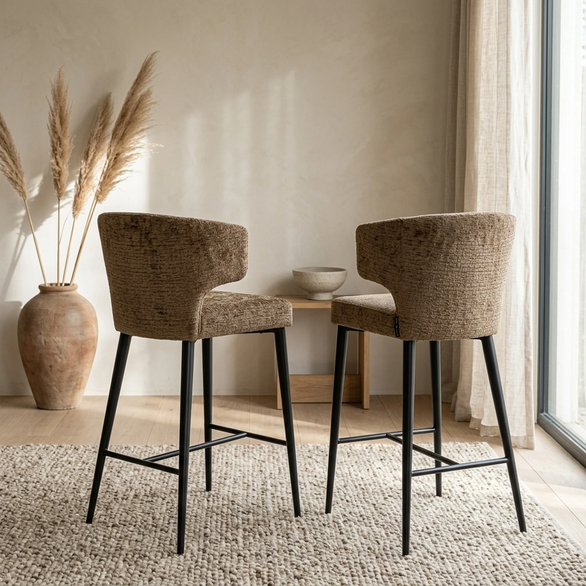 Counterstoel Taylor brandy fusion brandvertragend - Richmond Interiors