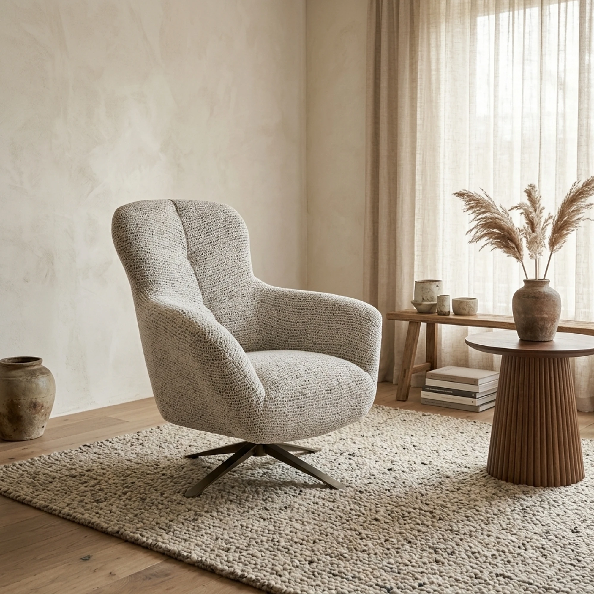 Draaibare Fauteuil Nena Beige - Starfurn
