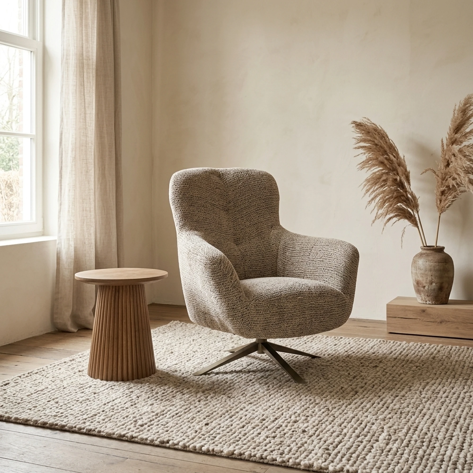Draaibare Fauteuil Nena Bruin - Starfurn