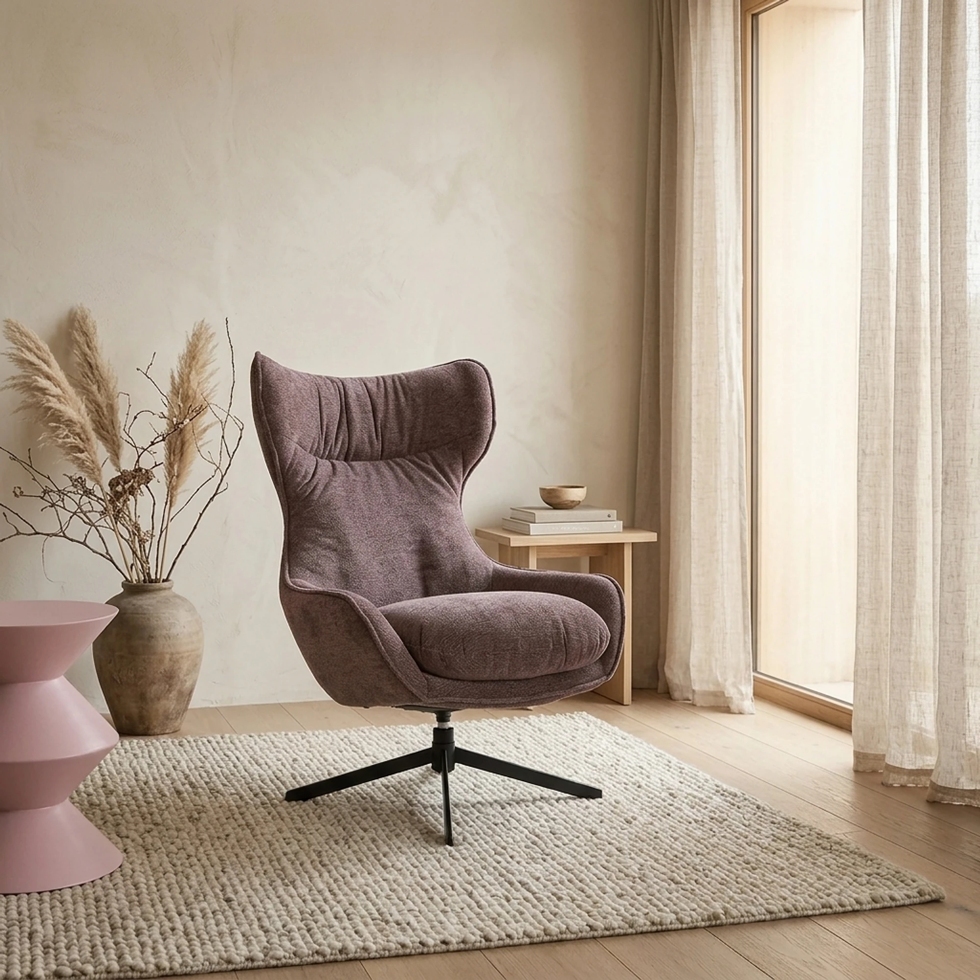 Drehbarer Sessel Olivia Lila - Starfurn