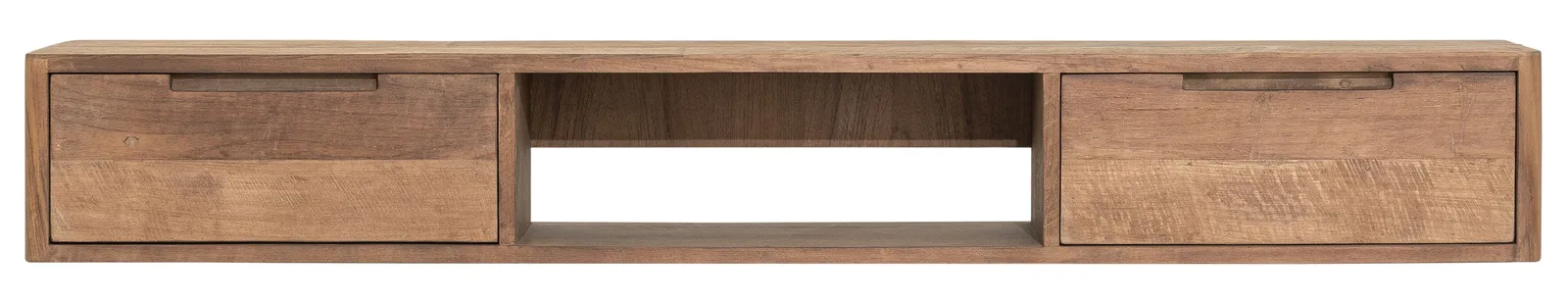 Tv-meubel Bliss No.1 zwevend klein op een witte achtergrond, frontaal gefotografeerd - DTP Home