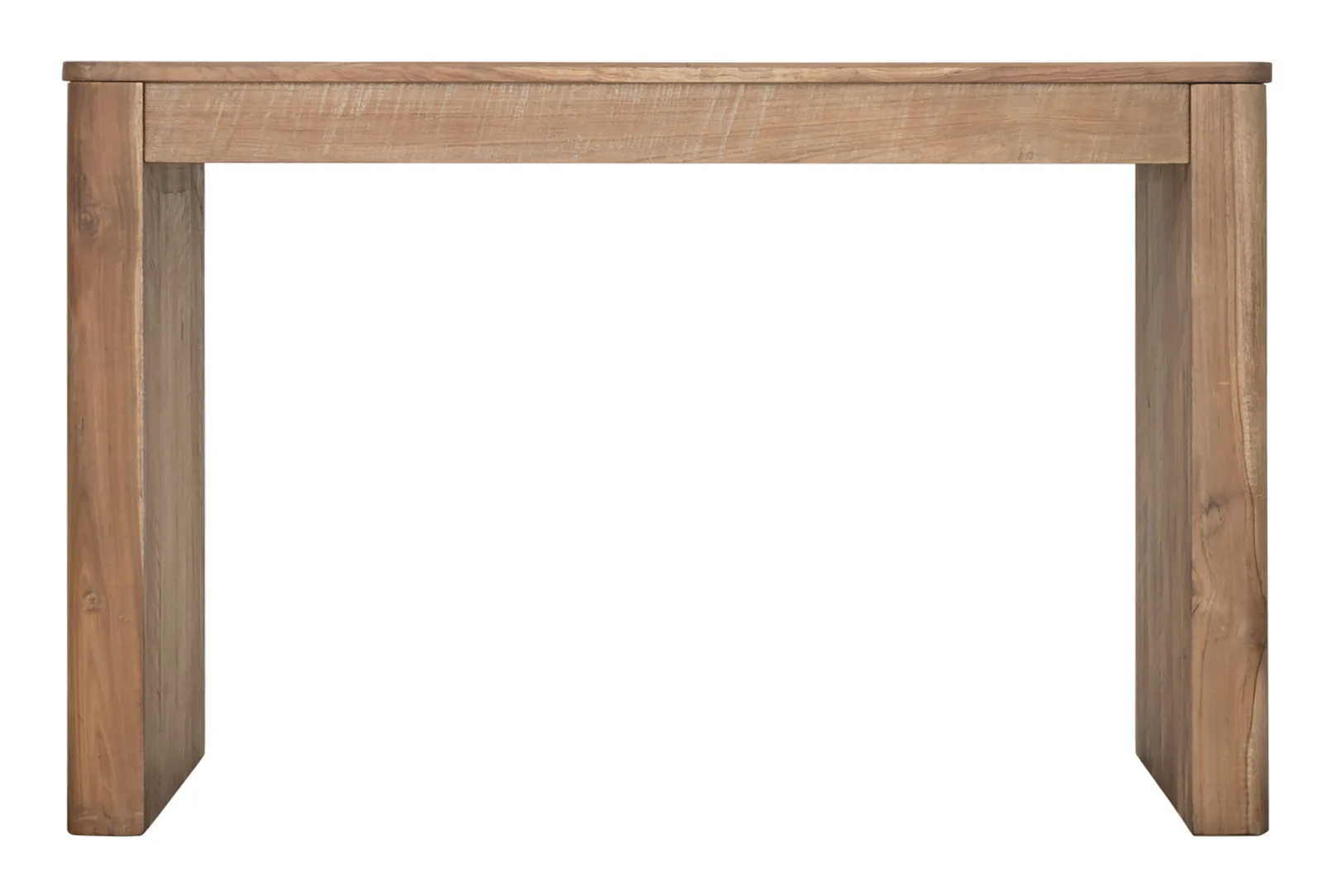 Bureau Bliss van DTP Home, een houten bureau op een witte achtergrond, vooraanzicht