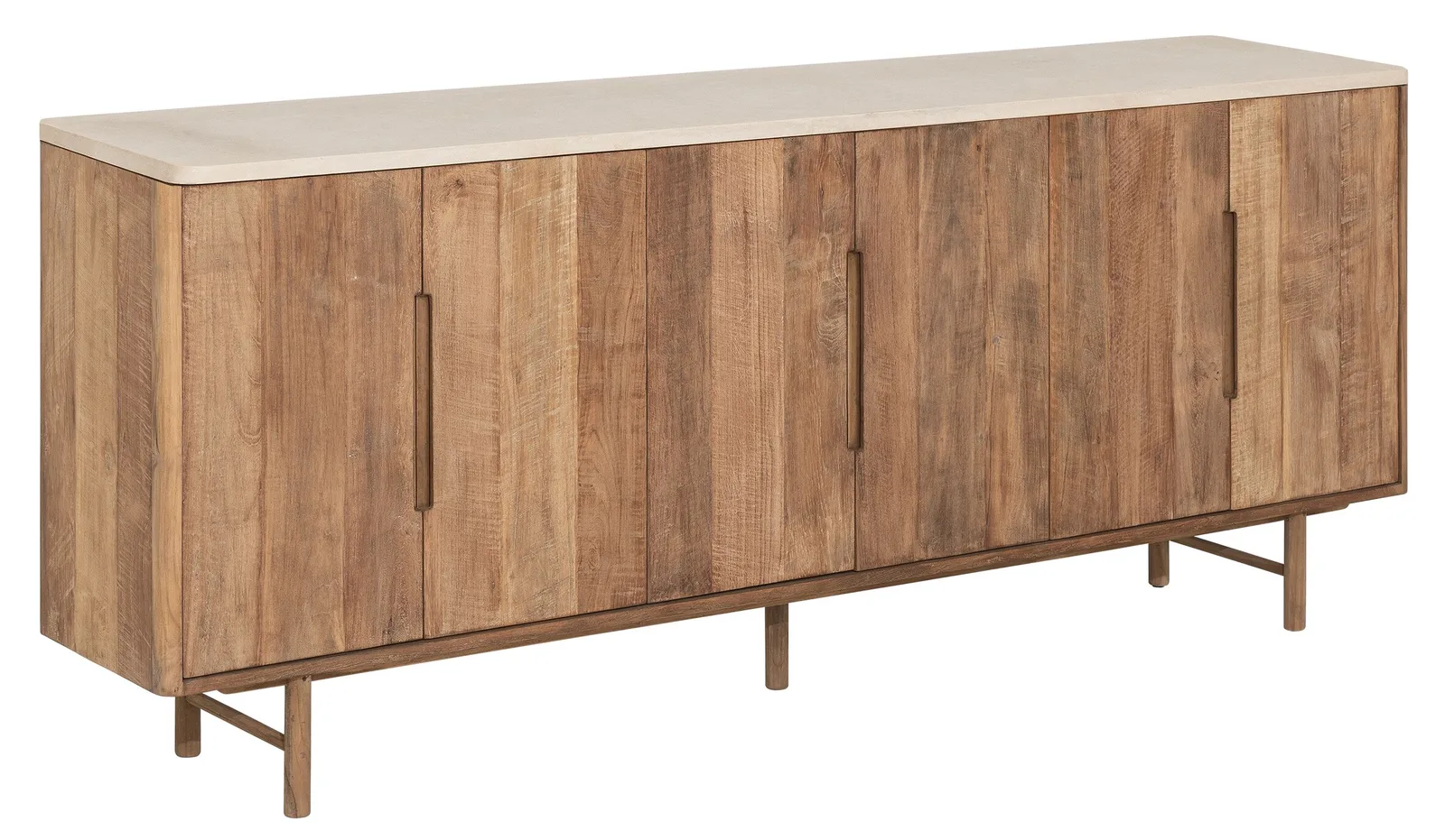 Dressoir Bliss 2 op een witte achtergrond, schuin van voren gefotografeerd - DTP Home
