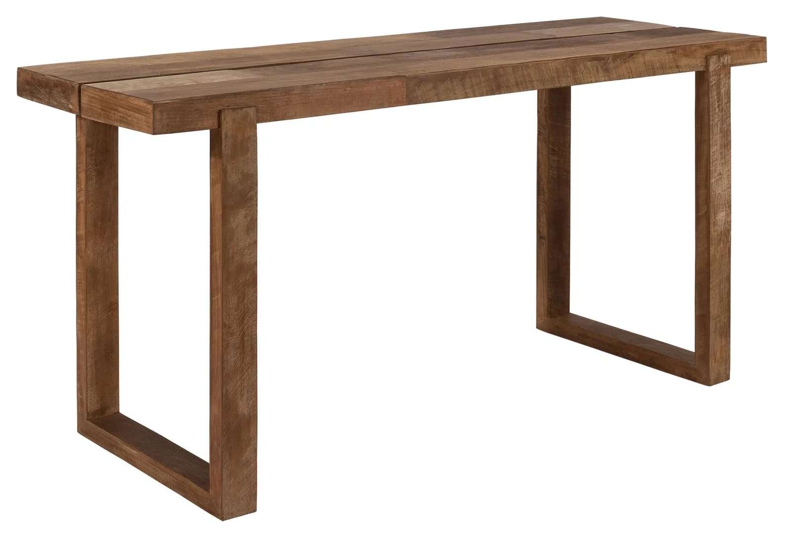 Bureau Icon op een witte achtergrond, met een close-up van de houten poten en het tafelblad - DTP Home