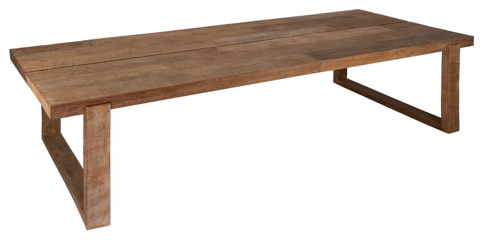 Esstisch Icon auf weißem Hintergrund, mit dem langen Holztisch aus schräger Draufsicht - DTP Home