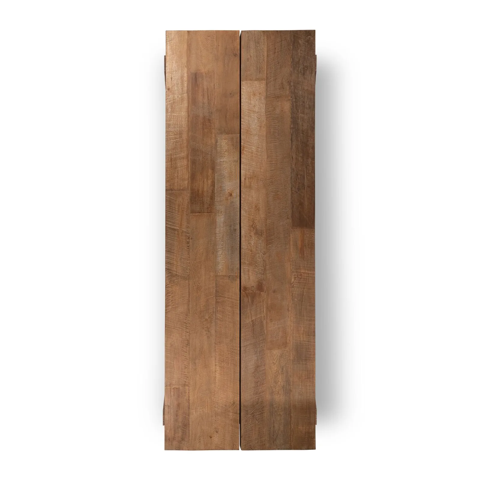 Draufsicht auf den Esstisch Icon, einen langen rechteckigen Holztisch auf weißem Hintergrund - DTP Home