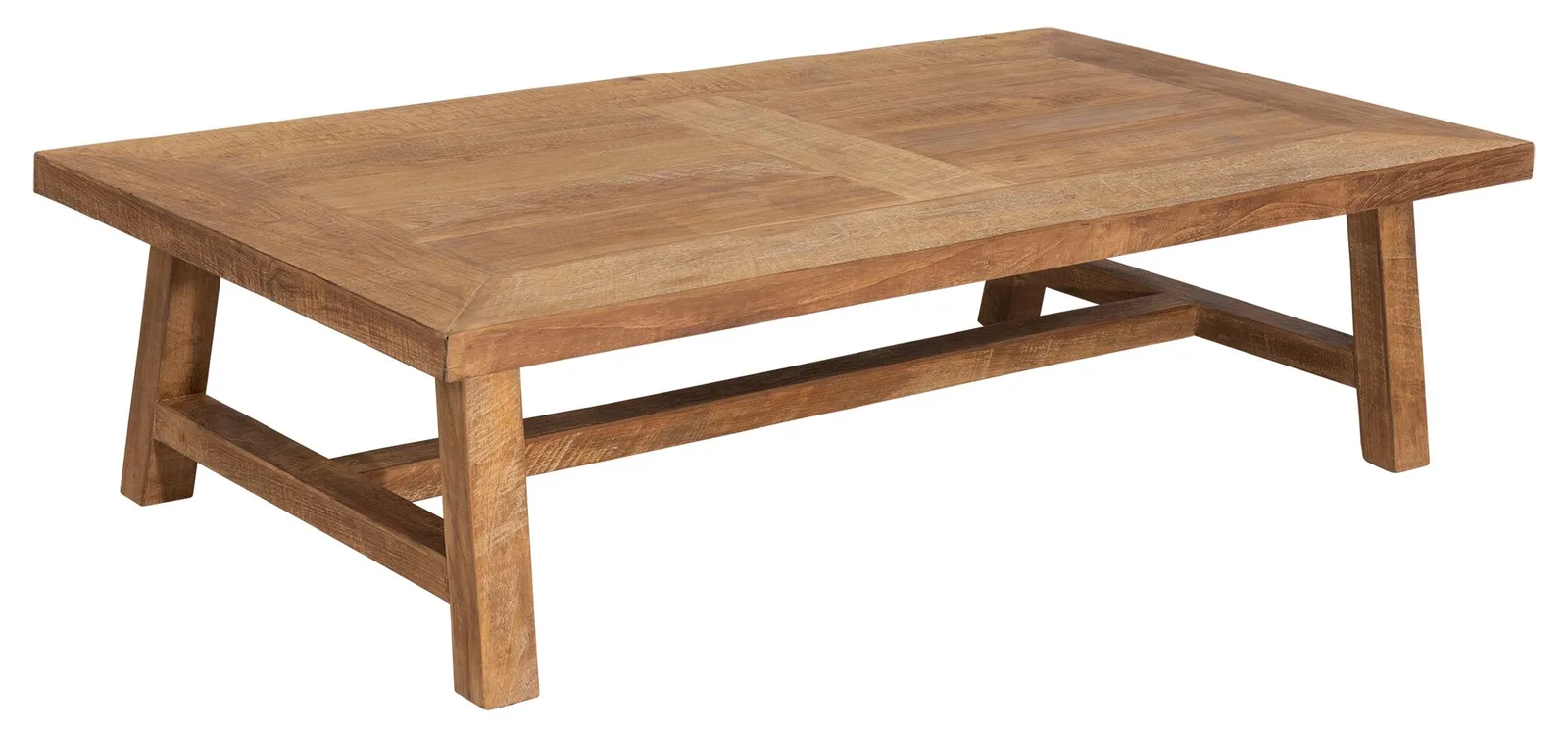 Salontafel Monastery van DTP Home, een houten rechthoekige salontafel op een witte achtergrond