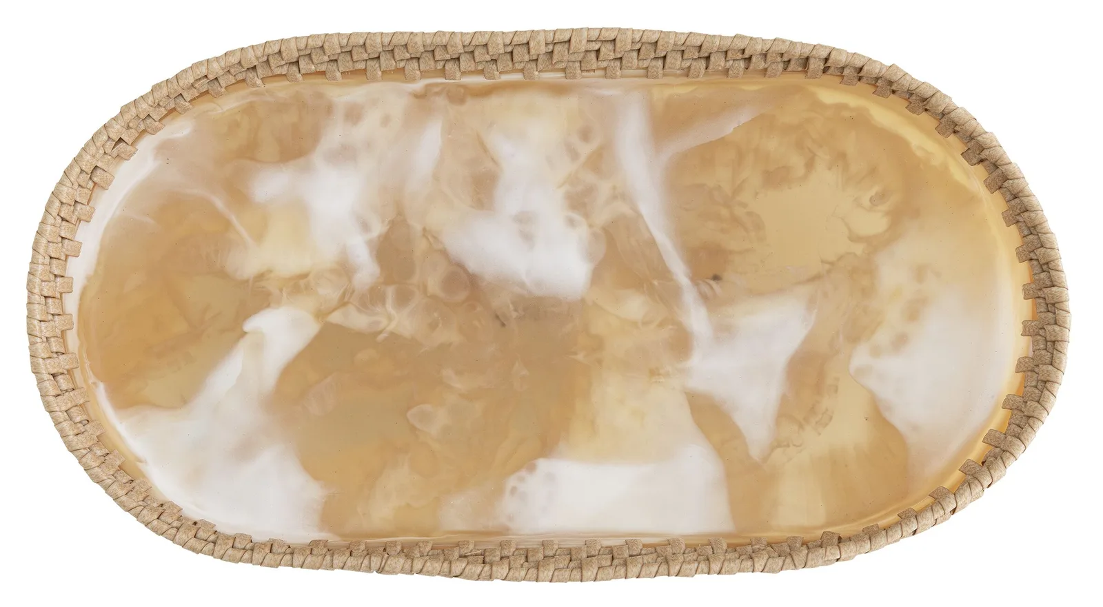 Tablett Bowl Da Vinci rund, von oben auf weißem Hintergrund fotografiert - MUST Living